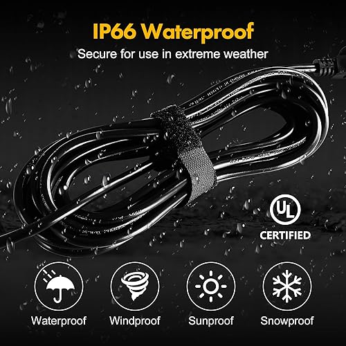 Miniatura 3 de Luz de trabajo LED de 50 W, 5000 lm, luz de inundación impermeable IP66 de 6000 K, cable de alimentación de 15 pies, luces LED portátiles para