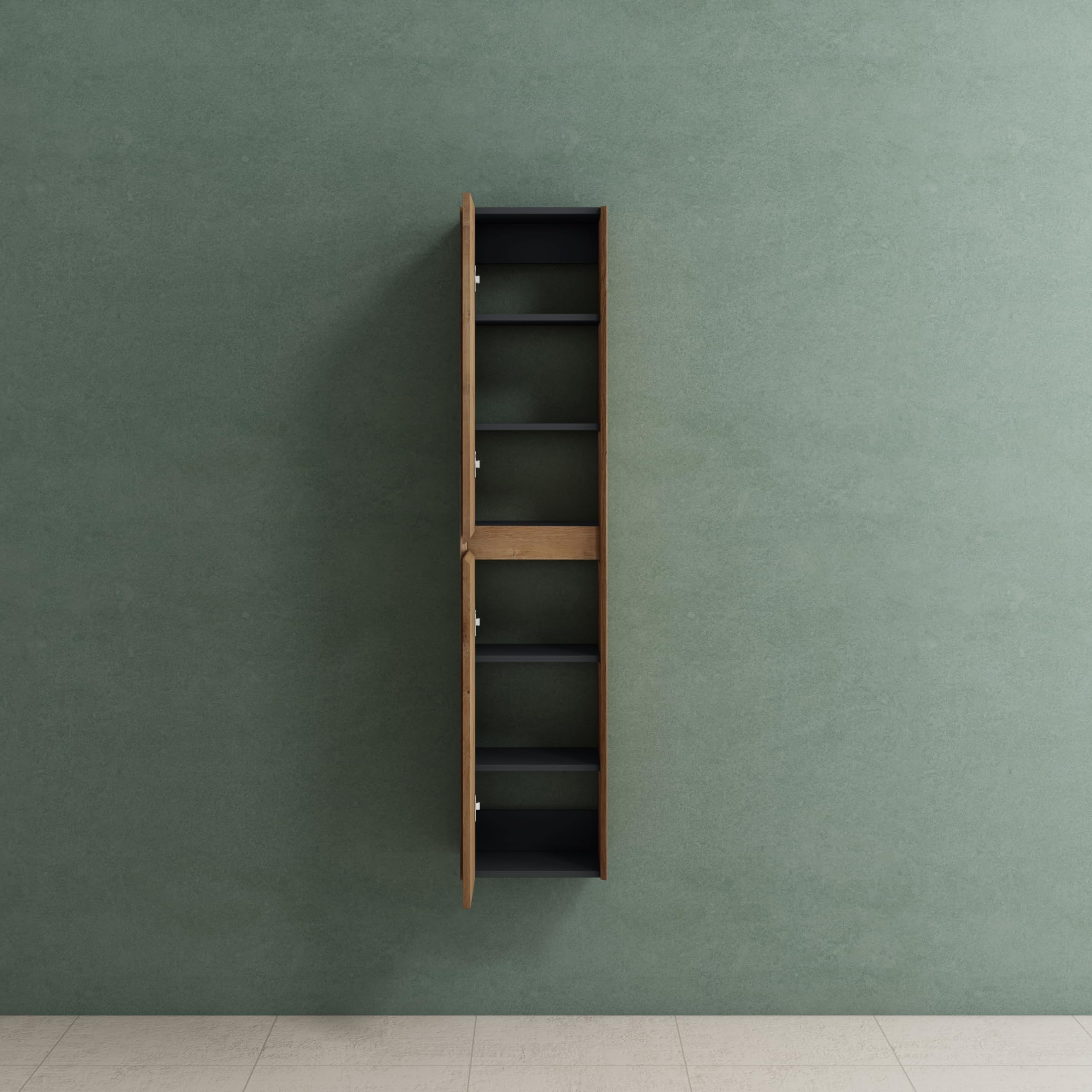 Mai & Mai Meuble Colonne de Salle de Bains Marron Clair Armoire Haute 160cm