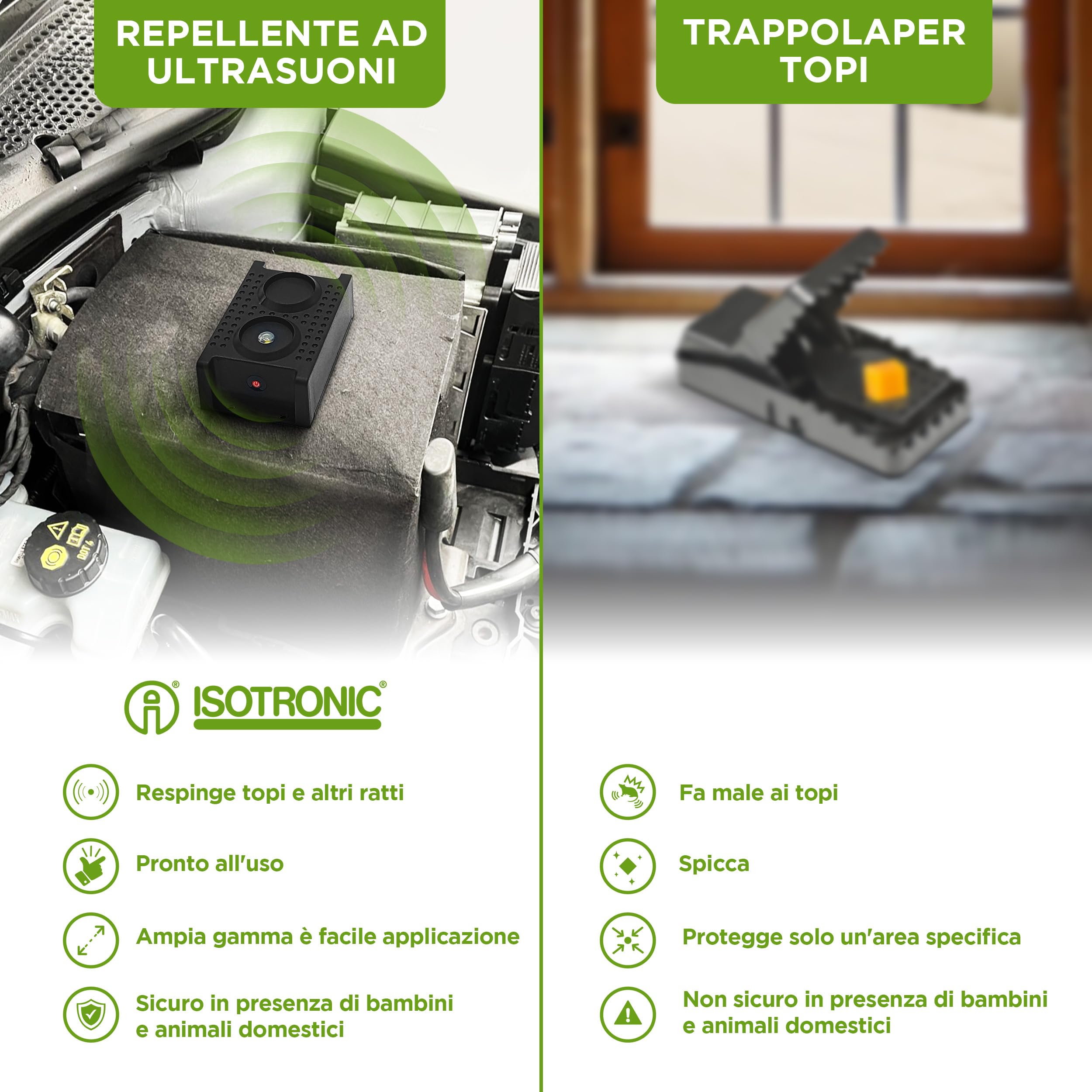 50 M&sup2; Repellente Per Martore Soffitta Con Ultrasuoni Antimartore