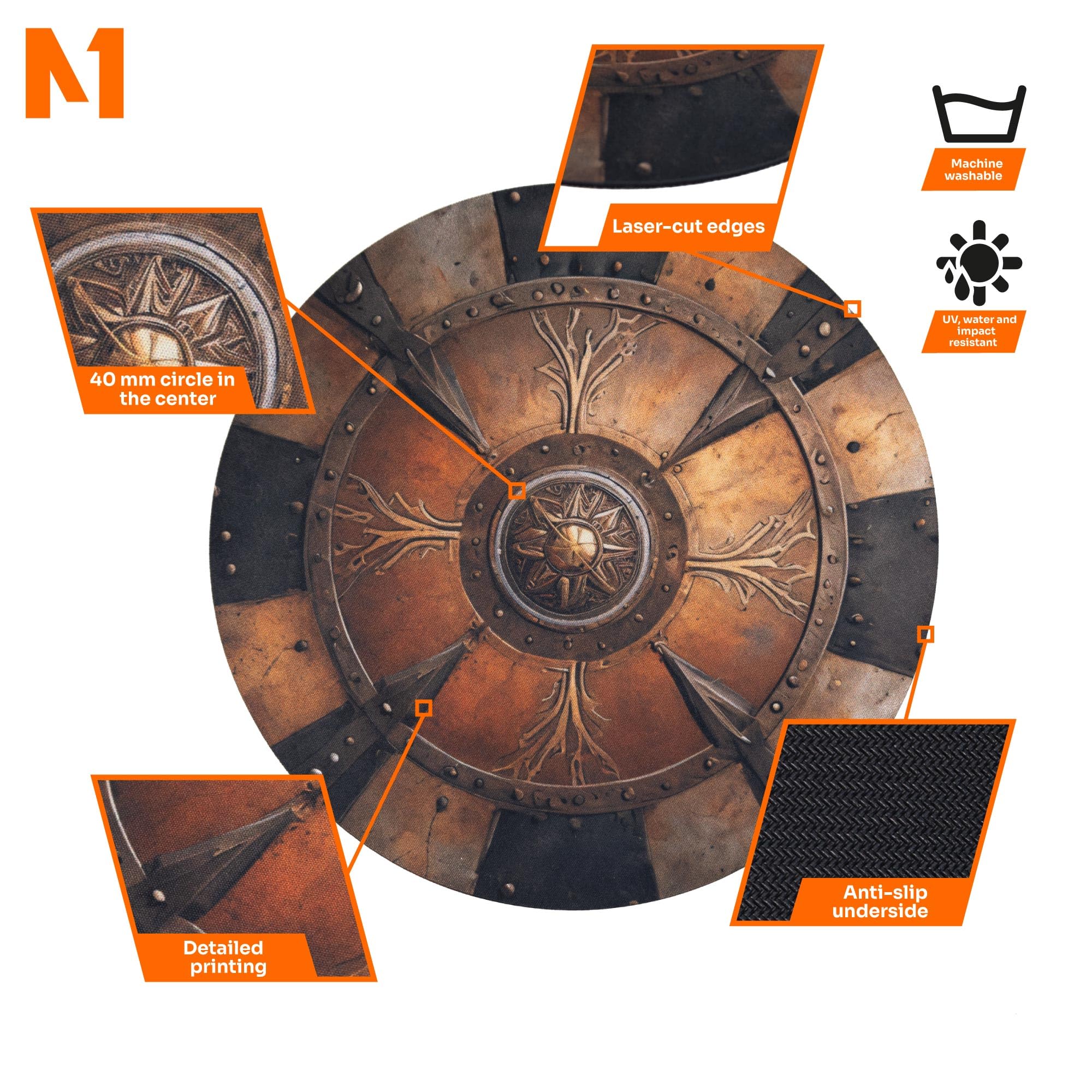 PLAYMATS Marcador de Goma para la Edad de Sigmar 4e – Old Gods Shield