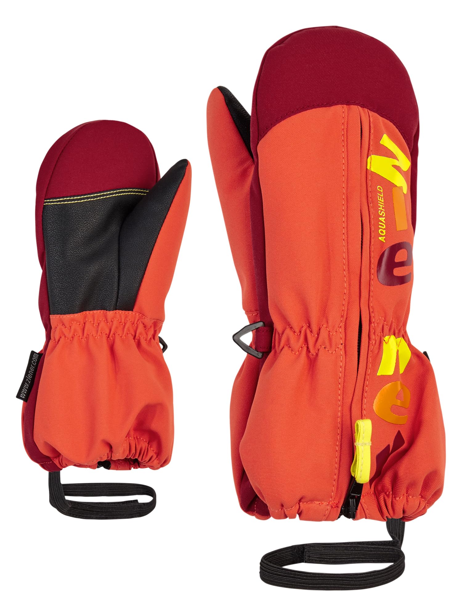 Ziener Baby LANGELO Ski Gloves, Winter Sports, Waterproof, Breathable, Burnt Orange, 104