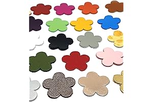 50 pcs Cut Genuine Leatherflower Floral Appliques for Jewelry Making DIY Craft Supplies