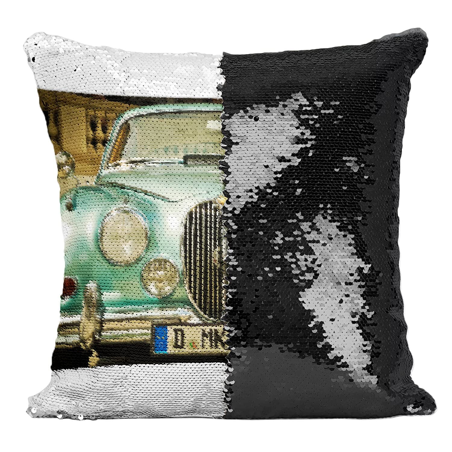 Coussin paillettes noir voiture vintage resolvez le manque d'originalite de votre deco