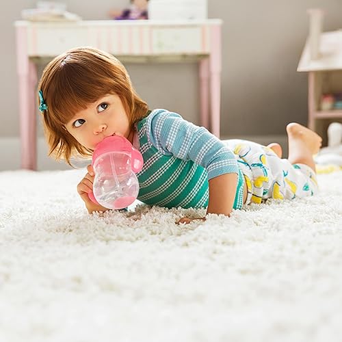 Miniatura 10 de Munchkin Any Angle - Vaso de entrenamiento con popote con peso con tapa Click Lock, 7 onzas, 2 unidades (paquete de 1), azulverde &  Snack Catcher