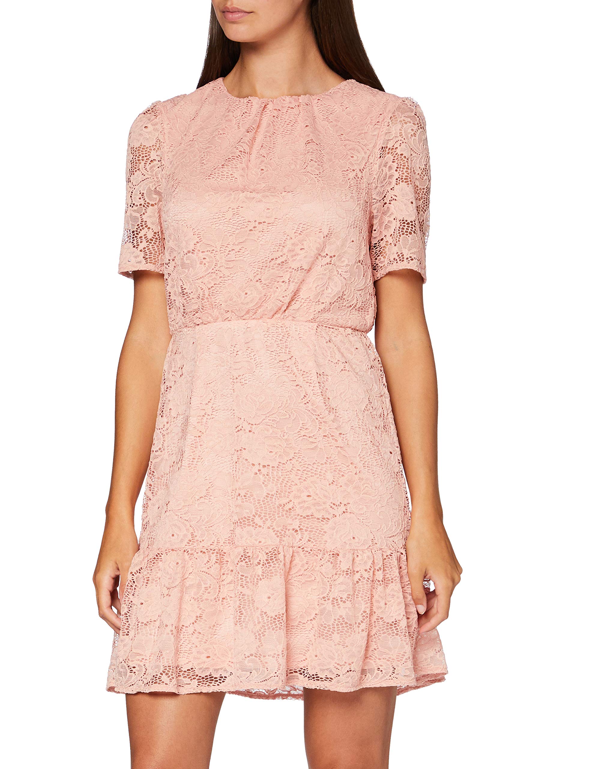 Women's Blush Lace Smock Dress Casual