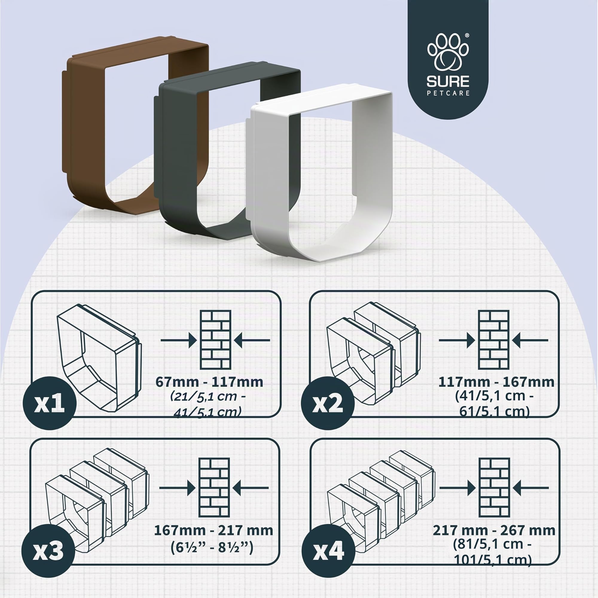 Sure Petcare SureFlap Microchip Extension de Tunnel pour chatière Blanc
