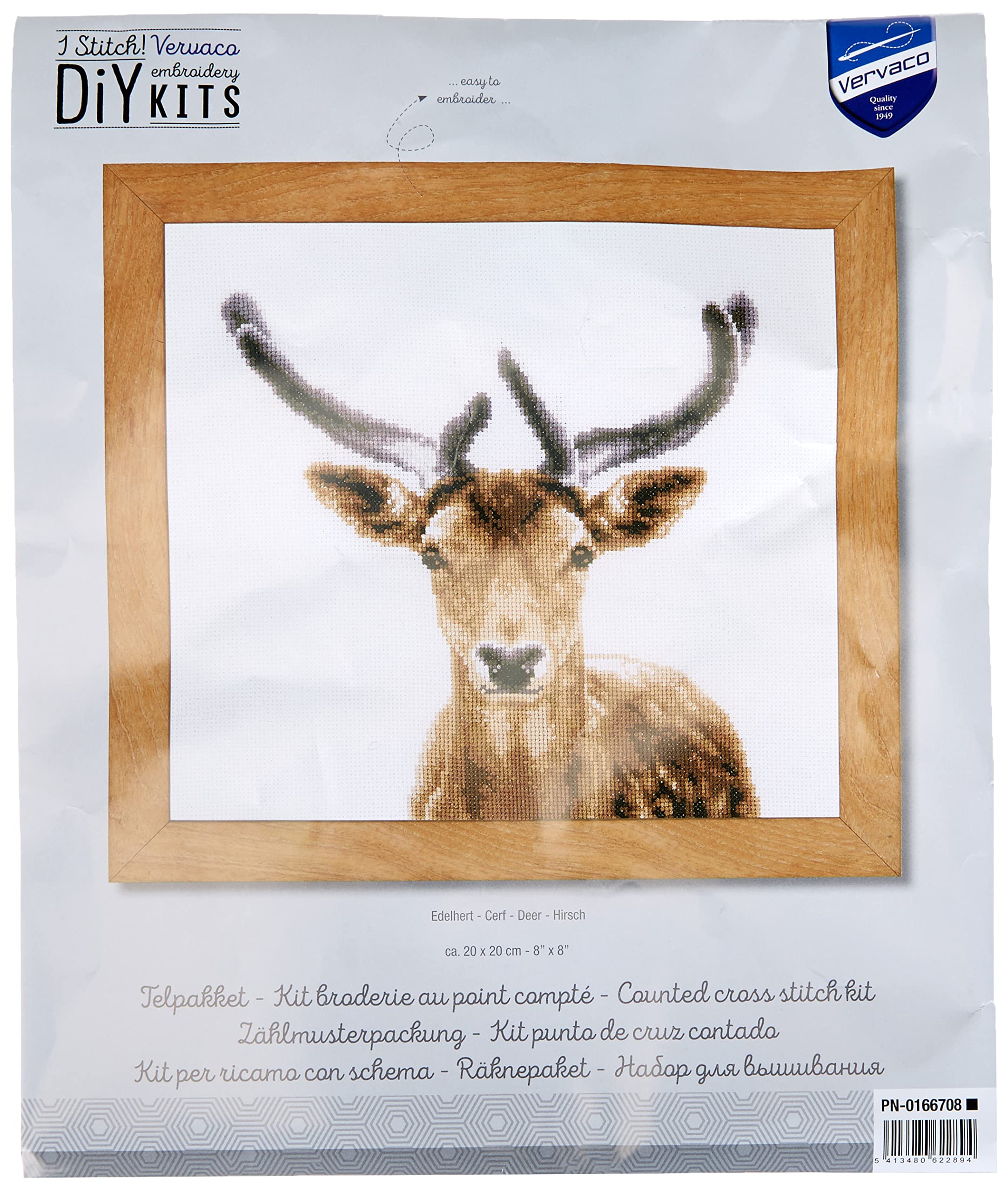 Vervaco Assorted Counted Cross Stitch Kit Deer Aida,