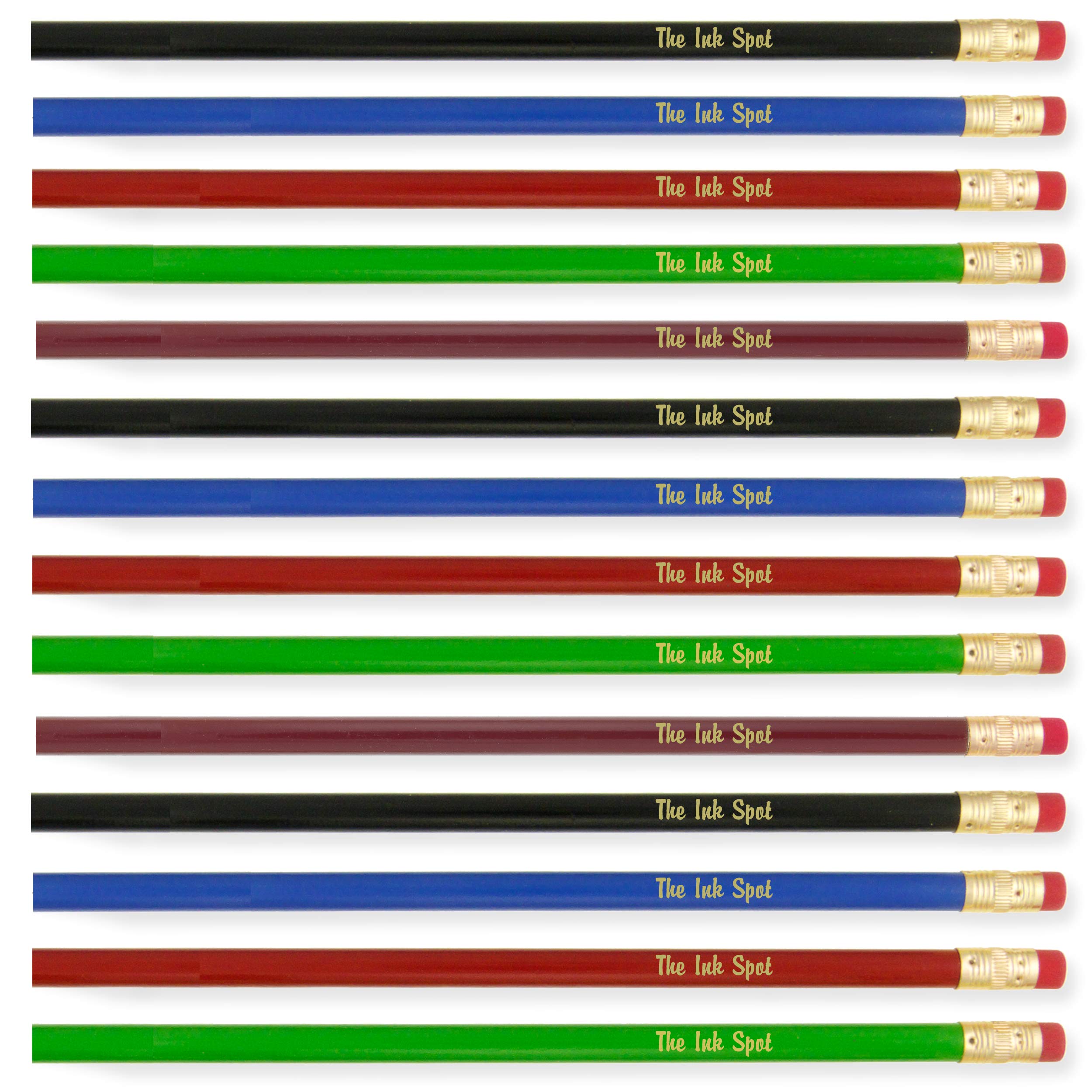 100 Personalized Custom Printed Pencils. USA Made. PMA Certified – Assorted Colors