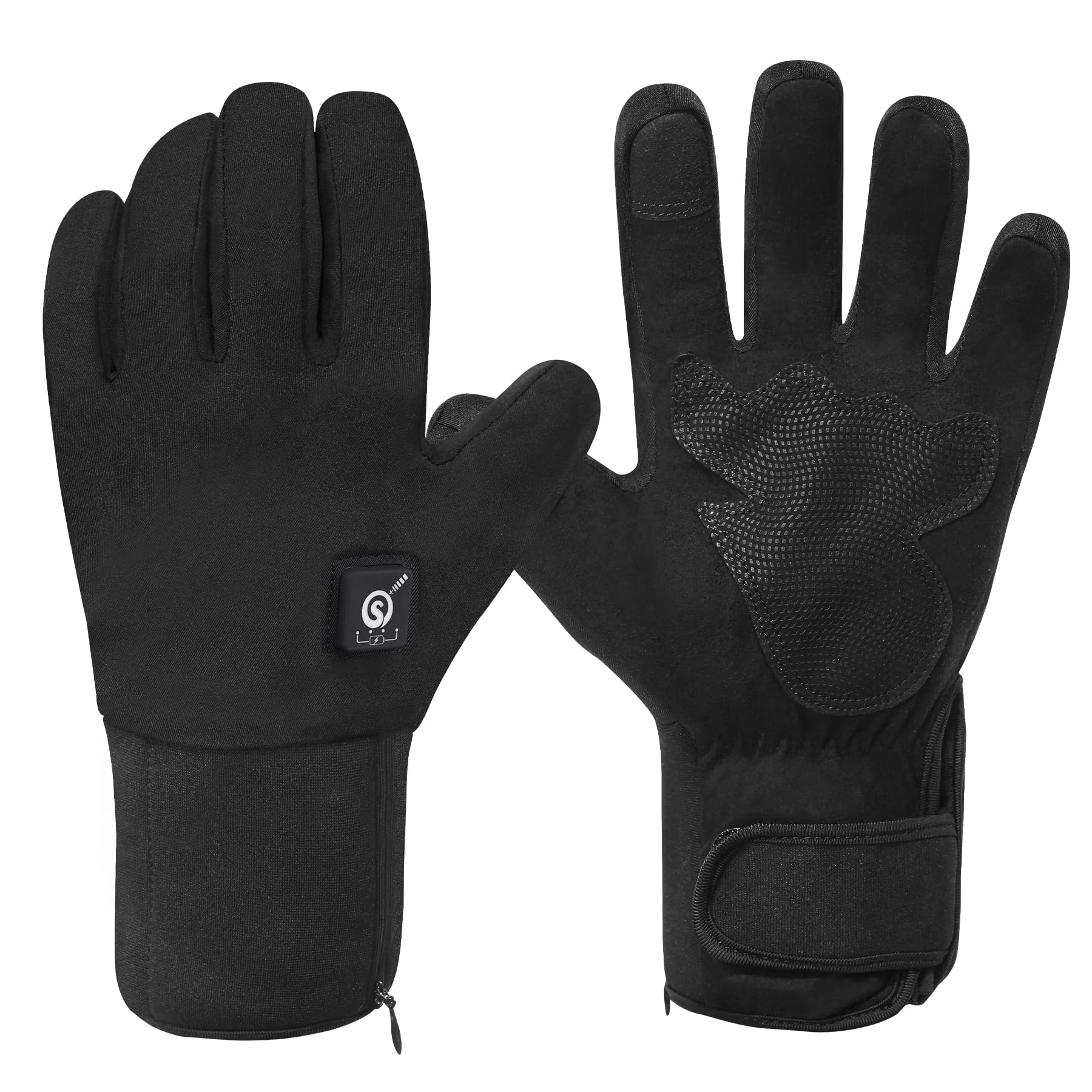 SAVIOR HEAT Guanti Riscaldati Guanti Uomo Donna, Guanti da Sci a Batteria Ricaricabili Elettrici, Guanti Caldi per Moto Invernale Snowboard Escursionismo Ciclismo Escursionismo Corsa Camminare
