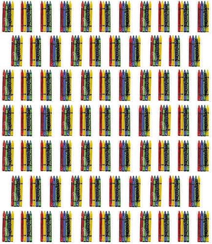 75 juegos de 4 paquetes en violonchelo (300 crayones a granel de alta calidad en paquetes individuales) Seguridad probada y no tóxica