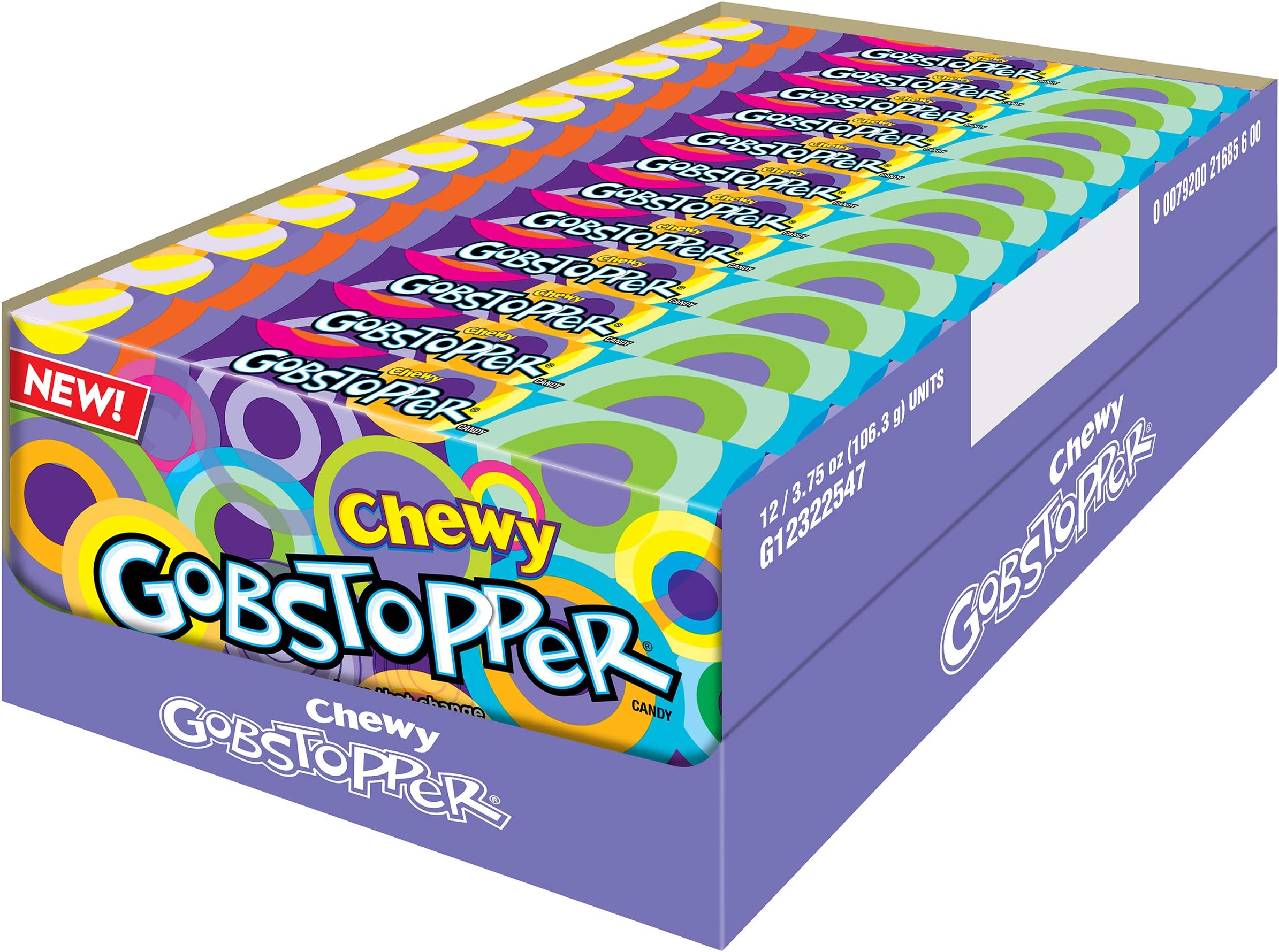 Gobstopper Chewy Candy Theater Box, 3.75 Ounce (Pack of 12)