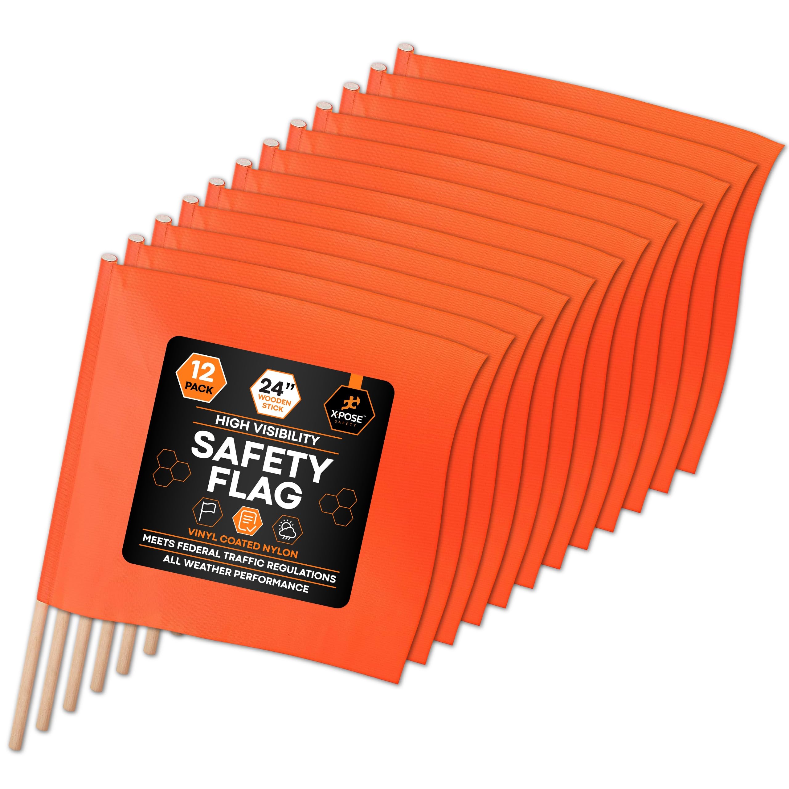Amazon.com: Xpose Safety Orange Vinyl Safety Flags 18