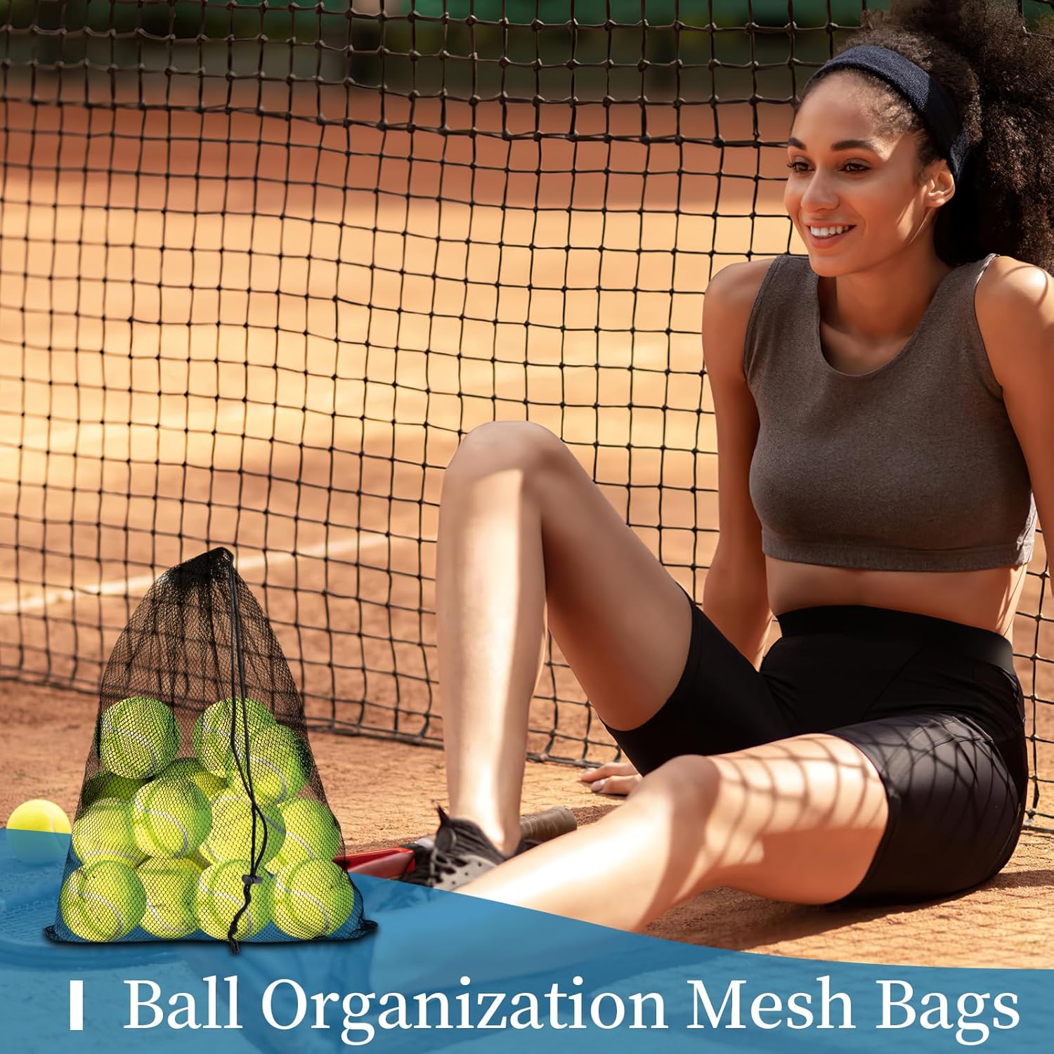 Mesh Bags Dstring, with Lo, Multipose Stora Bags for Gym, Balls,