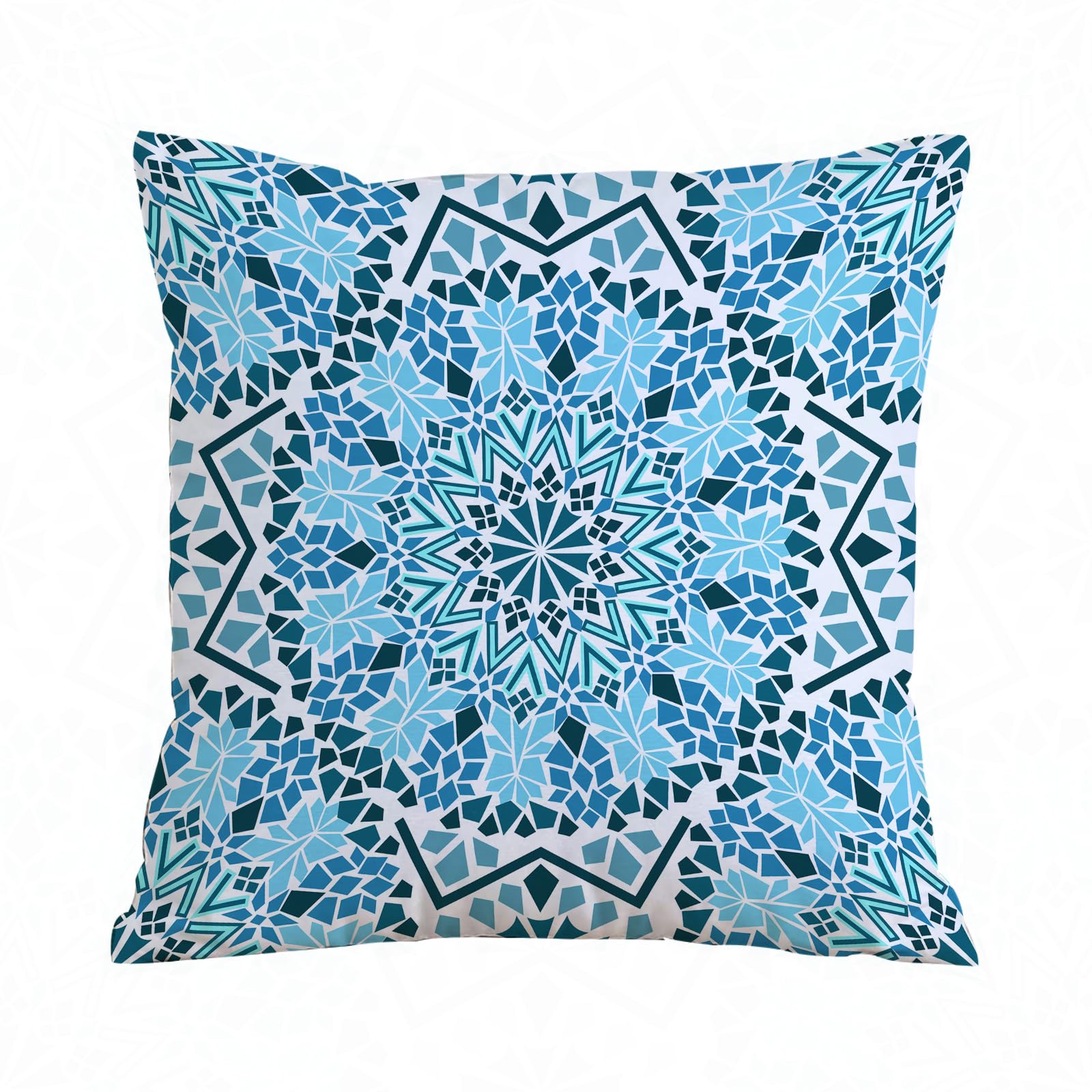 AELKSP Cushion Cover Decorations Pillow Cover Home for Livingroom Couch Sofa Decor Throw Pillow Case Gifts,Moroccan,Moroccan Architecture Consists of Geometrically Patterned Mosaic and Stars,20x20 in