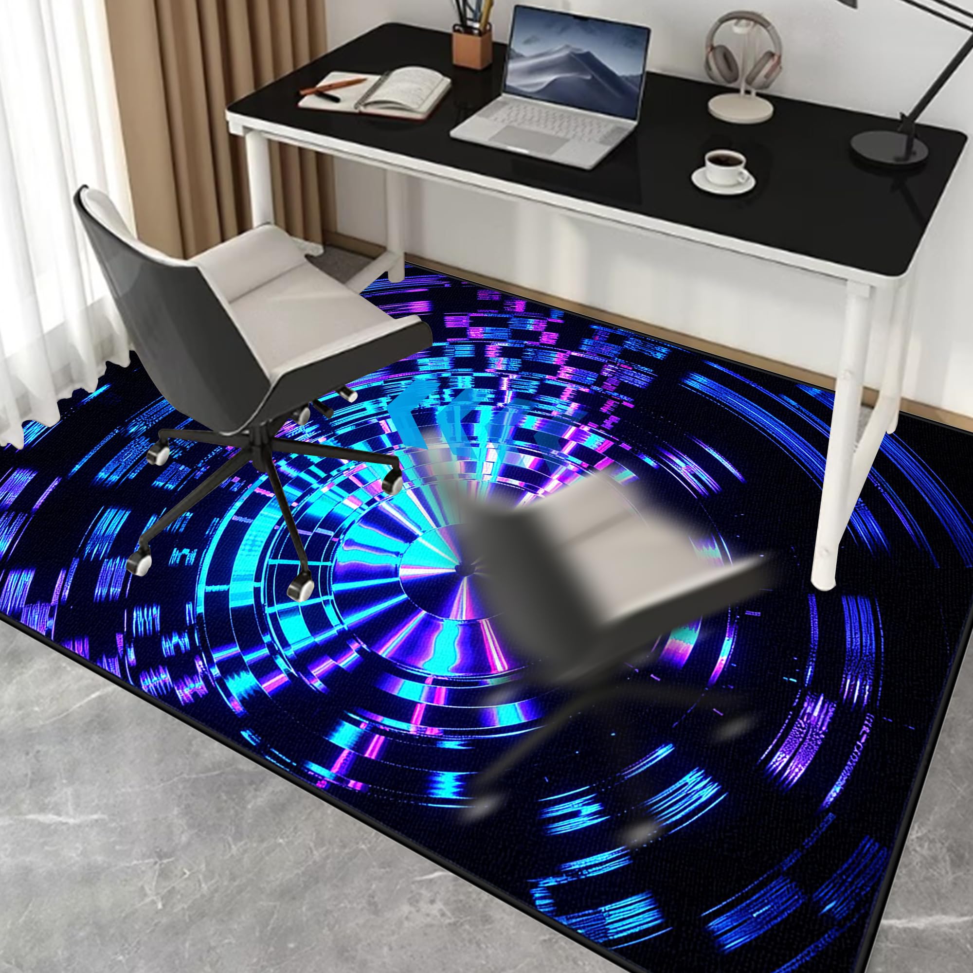 Tapis protège-Sol pour Chaise, Grand Tapis de Chaise Gaming 120 x 180 cm | Tapis Bureau Sol Antidérapant Antidérapant et Insonorisé Protection de Sols Durs, Protège Parquet Protège Sol sous Chaise