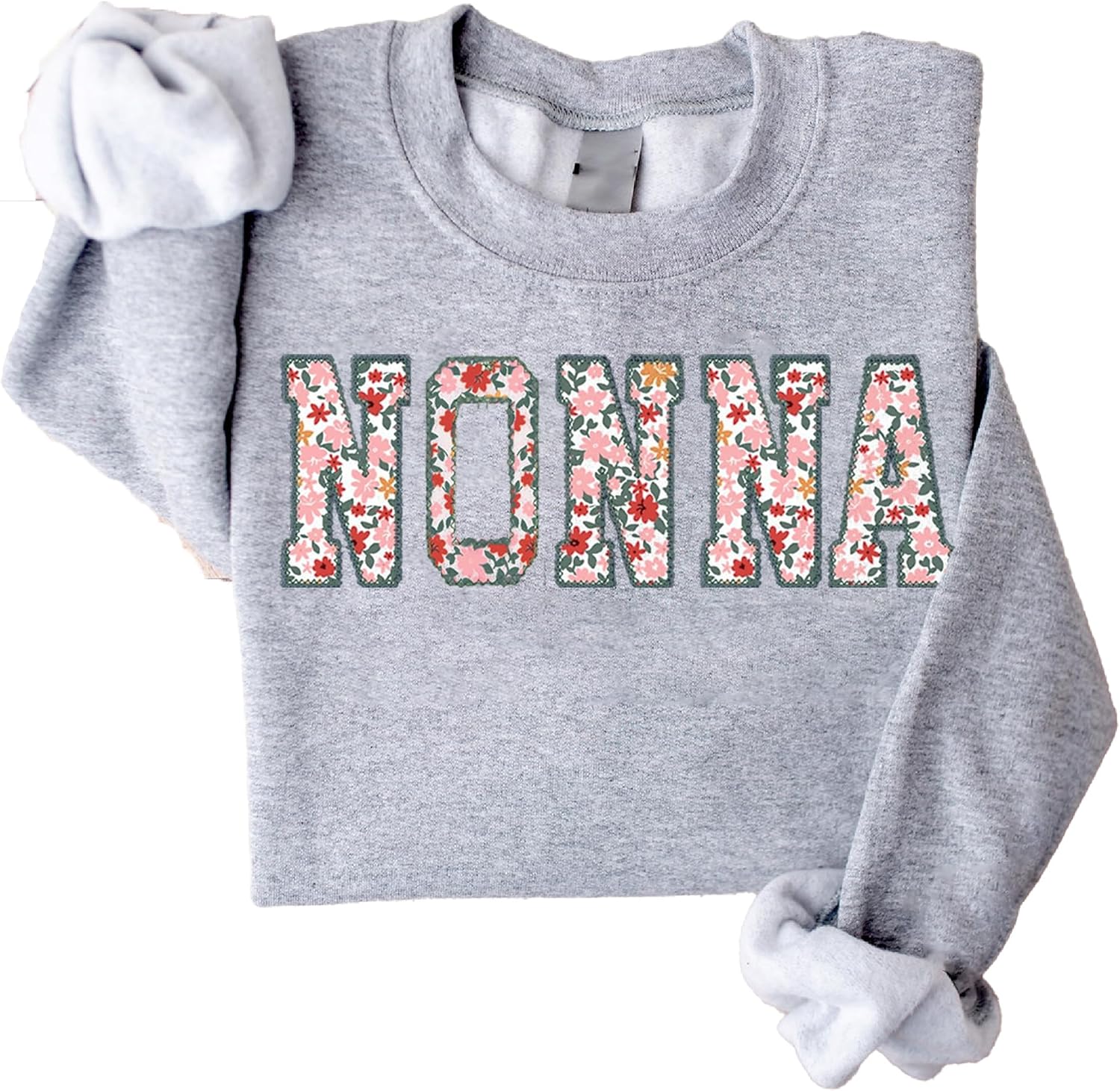 Personalized Embroidered Applique Grandma Sweatshirt Custom Nana Mimi Granny Mamaw Mama Women Gift Mothers Day 2024