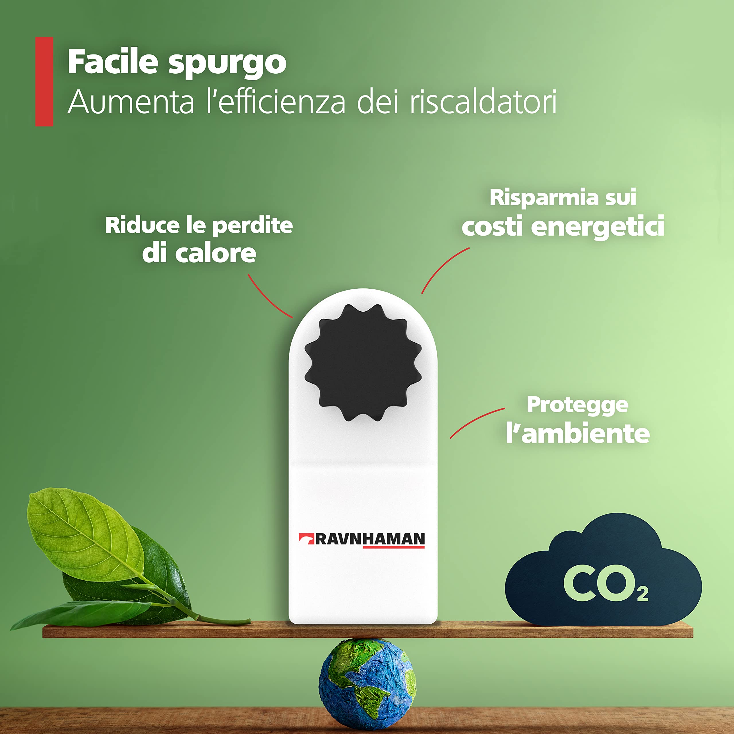 RAVN HAMAN Chiave per riscaldamento con contenitore di raccolta | pratica chiave di spurgo per radiatori | per tutti i radiatori più comuni