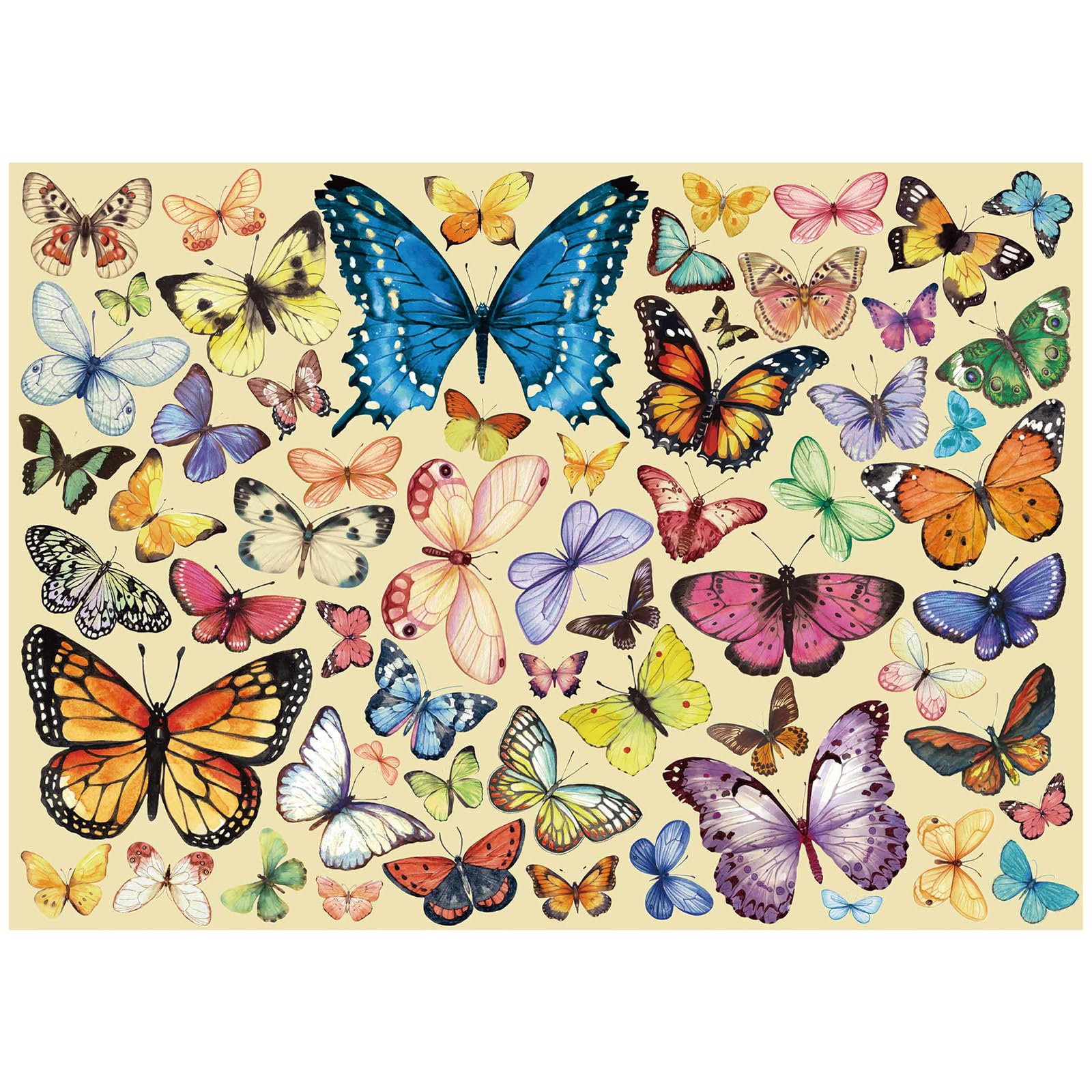 Civaner 1000 Pieces Puzzle for Adults Dog Jigsaw Puzzles Butterfly Puzzles Pooping Puppies Puzzles for Adults Funny Animal Jigsaw Puzzles for Valentines's Gifts Home Decor(Butterfly)