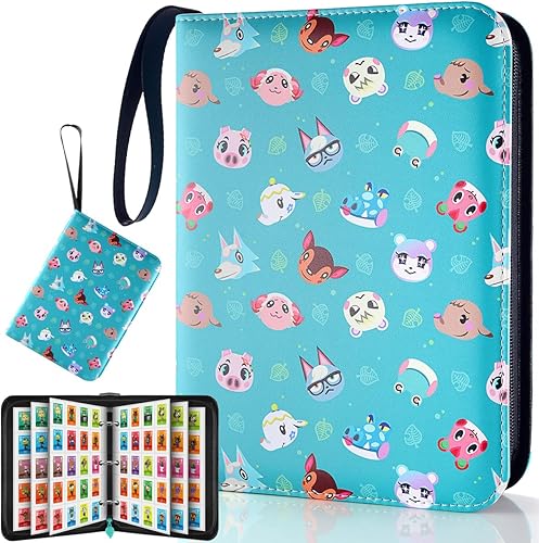 Carpeta de tarjetas para tarjetas ACNH Mini Amiibo, carpeta con mangas, álbum de tarjetas de colección de juegos para NFC Tag Game Mini tarjetas,