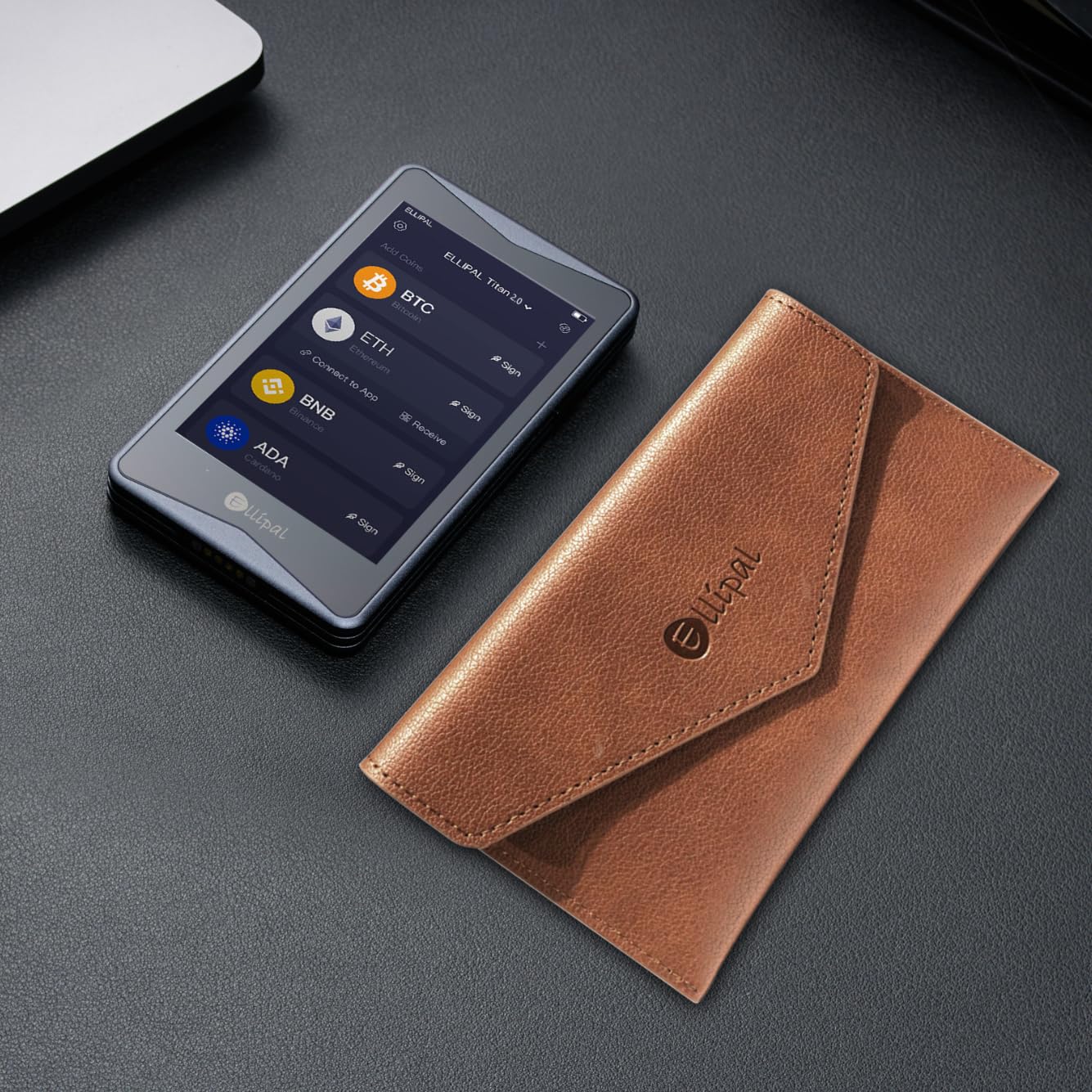 Amazon.com: ELLIPAL 加密硬體錢包保護套TITAN,棕色PU 皮革防刮,防摔防護和防滑設計: 服裝，鞋子和珠寶