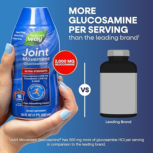 Miniatura 2 de Nature's Way Líquido de absorción rápida de glucosamina de movimiento articular, ultra fuerte, apoya huesos saludables*, condroitina y MSM