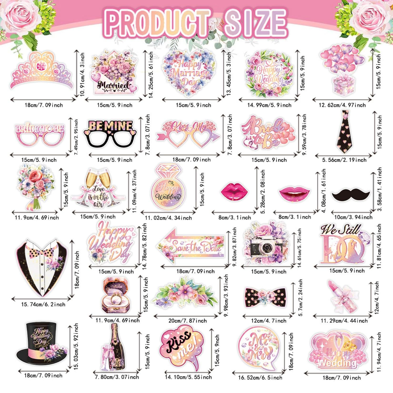 Accessoires pour photobooths mariages et événements