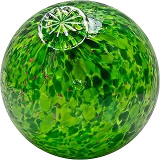 Pond Float. Handmade Blown Glass, Garden Gazing Ball, Table Centerpiece, Assorted sizes available. Home and Patio Decor. Artist Dehanna Jones. Seattle, WA. (Forest Green)
