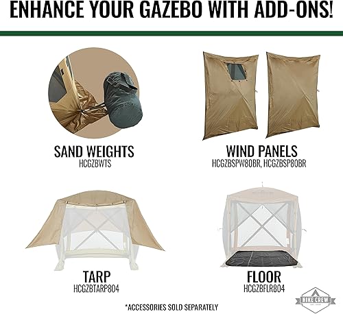 Miniatura 7 de Hike Crew Tienda de campaña desplegable de 6 x 6 pies  Refugio instantáneo de 4 lados para exteriores con estacas, cuerdas y bolsa de transporte