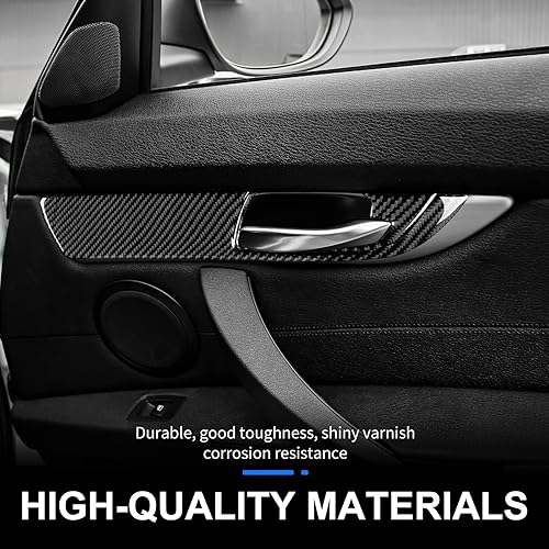 Miniatura 5 de Fibra de carbono, para BMW, marco de puerta interior de automóvil, calcomanía para BMW Z4 Roadster E89 2009 2010 2011 2012 2013 2014 2015 2016 2017,