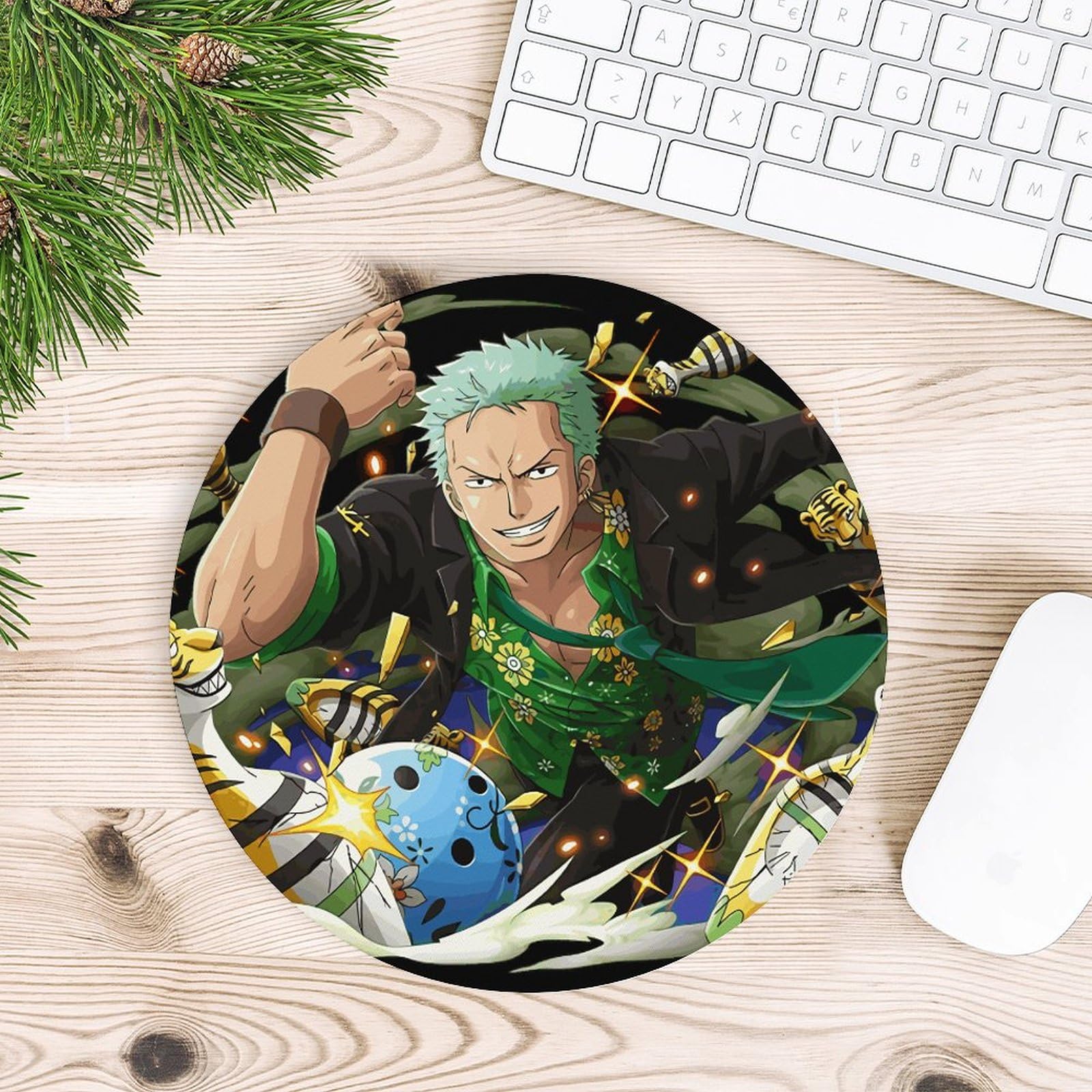 Amazon.co.jp: マウスパッド 丸型 ワンピース ONE PIECE ゾロ十郎