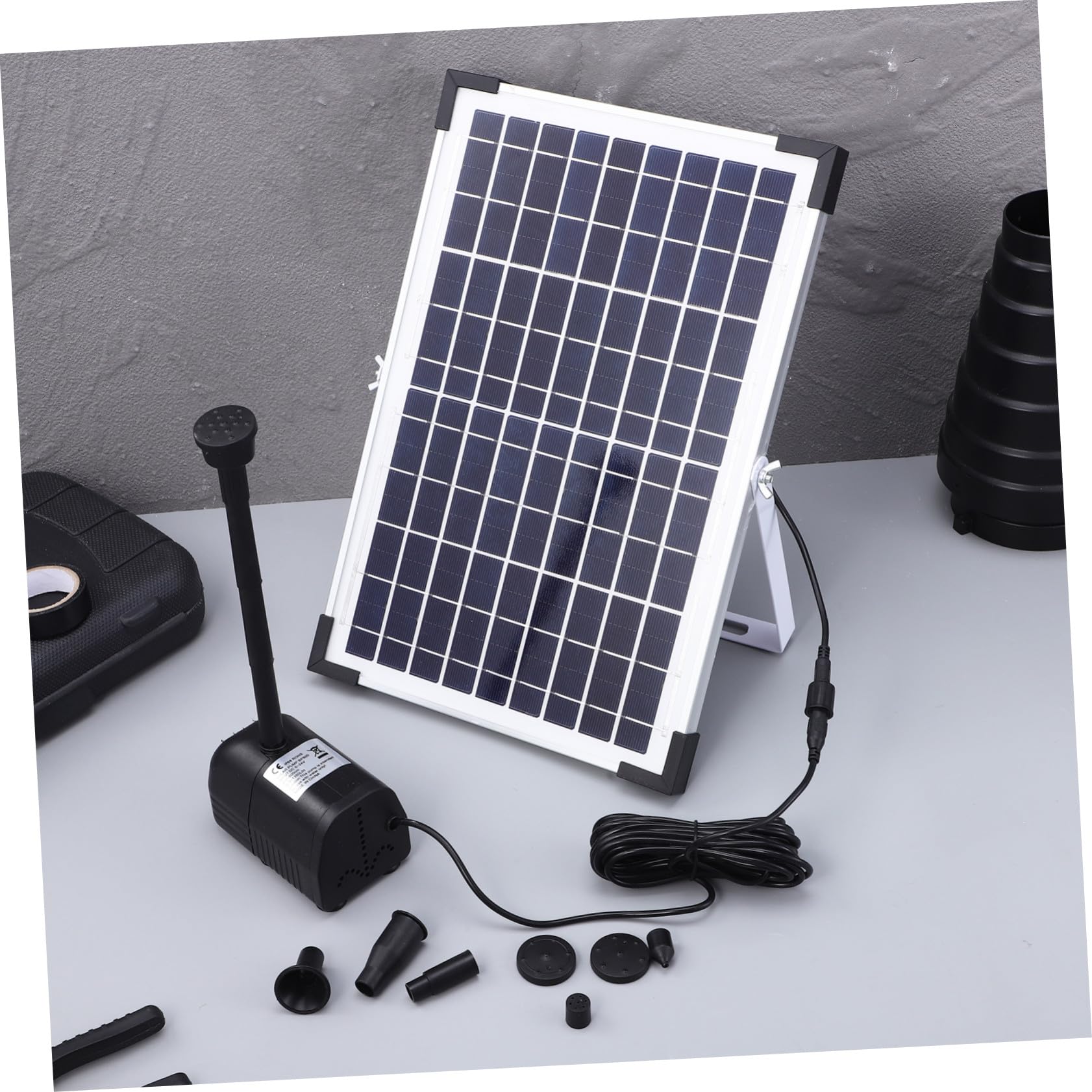 Bomba Solar para Fuente de Agua 17v 12w ABS Negra