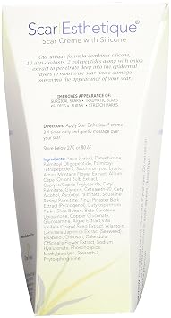 Scar Esthetique Scar Creme with Polypeptides and 10 Anti-Oxidants, 2-Ounces