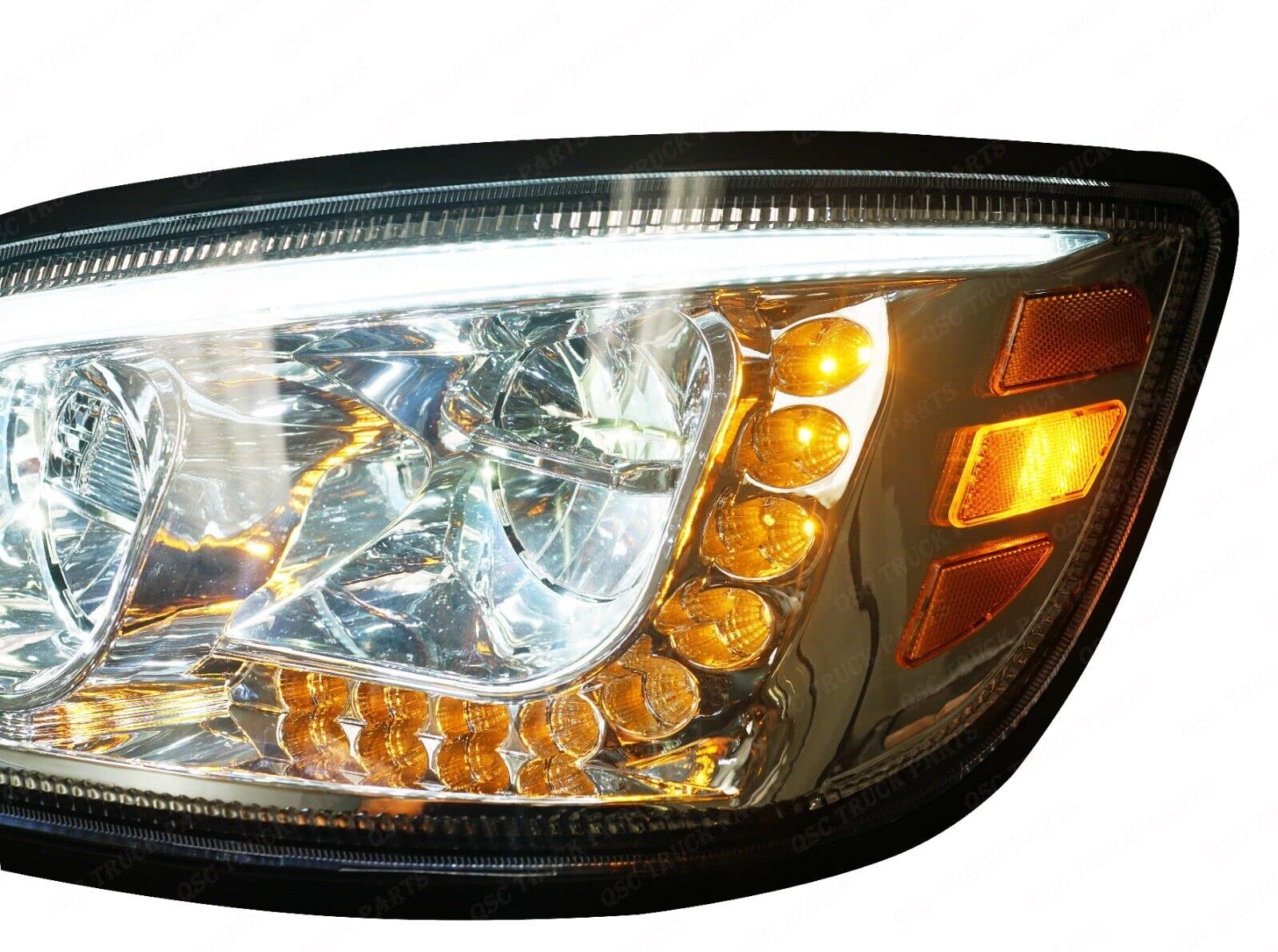 QSC Truck Parts Full LED Chrome Performance Headlight Assembly