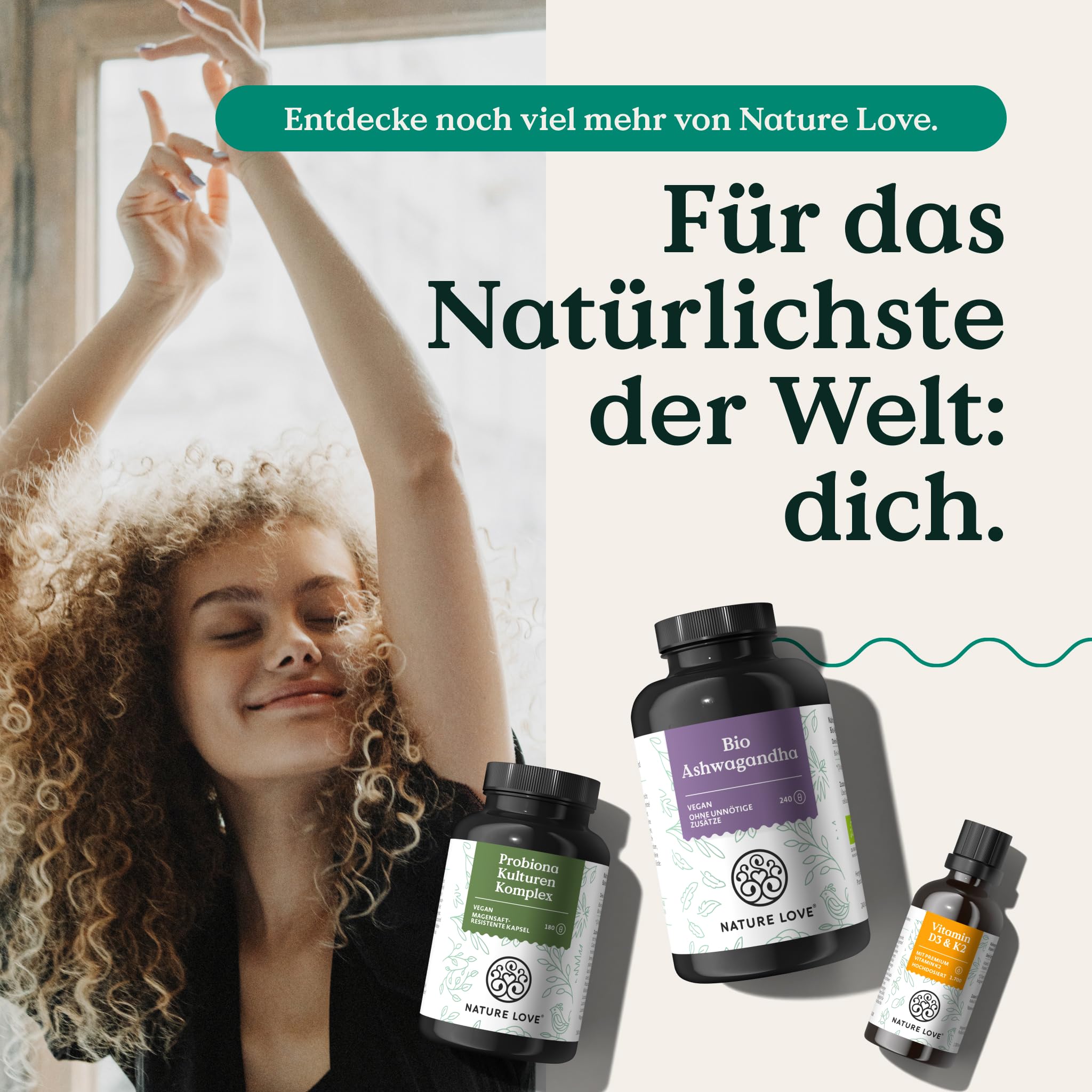 NATURE LOVE® Lions Mane - 180 Kapseln - hochdosiert mit 1500mg 30:1 Extrakt je Tagesdosis - 30% Polysaccharide und 5% Beta-Glucane - Hericium Erinaceus Mushroom - Vegan und laborgeprüft