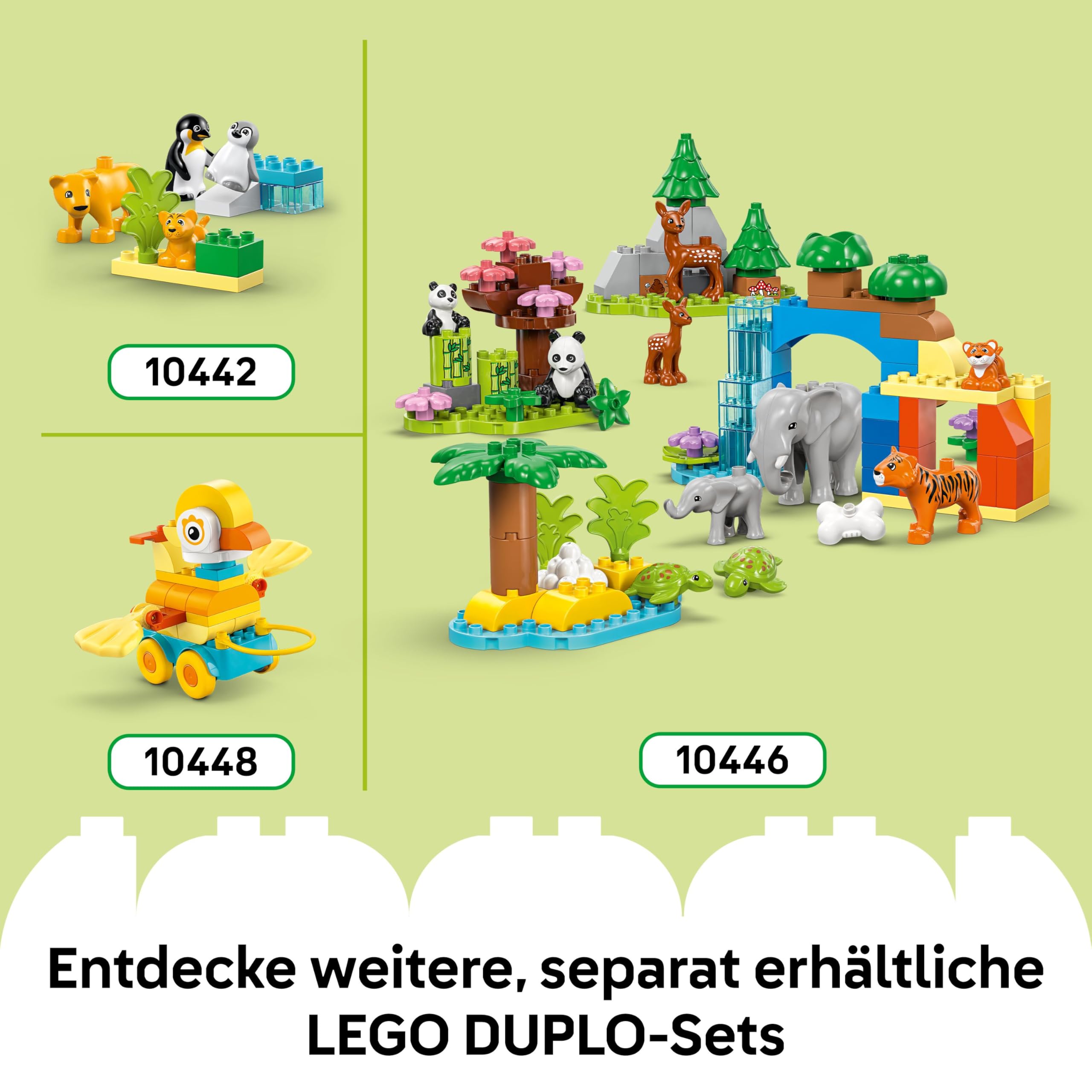 LEGO DUPLO Town Dinos auf Rädern 3-in-1-Set - Spielzeug für Mädchen & Jungen ab 3 Jahren - Diplodocus und T. rex, Triceratops & Stegosaurus oder Pteranodon & Parasaurolophus Dinosaurierfiguren - 10451