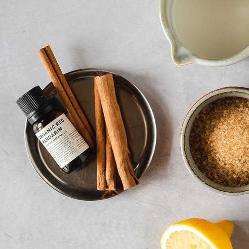 Miniatura 4 de Aceite esencial de mandarina roja pura 100% orgánica, 0.34 onzas líquidas, calmante y rejuvenecedor, lote pequeño, procedente de la granja en Italia