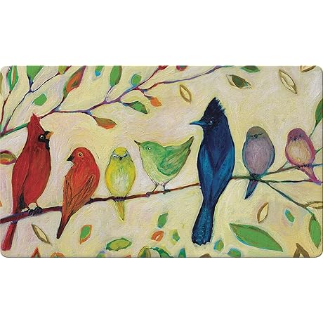 Toland Home Garden Rainbow Birds Spring Door Mat: A Ray of Color for Your Entrance