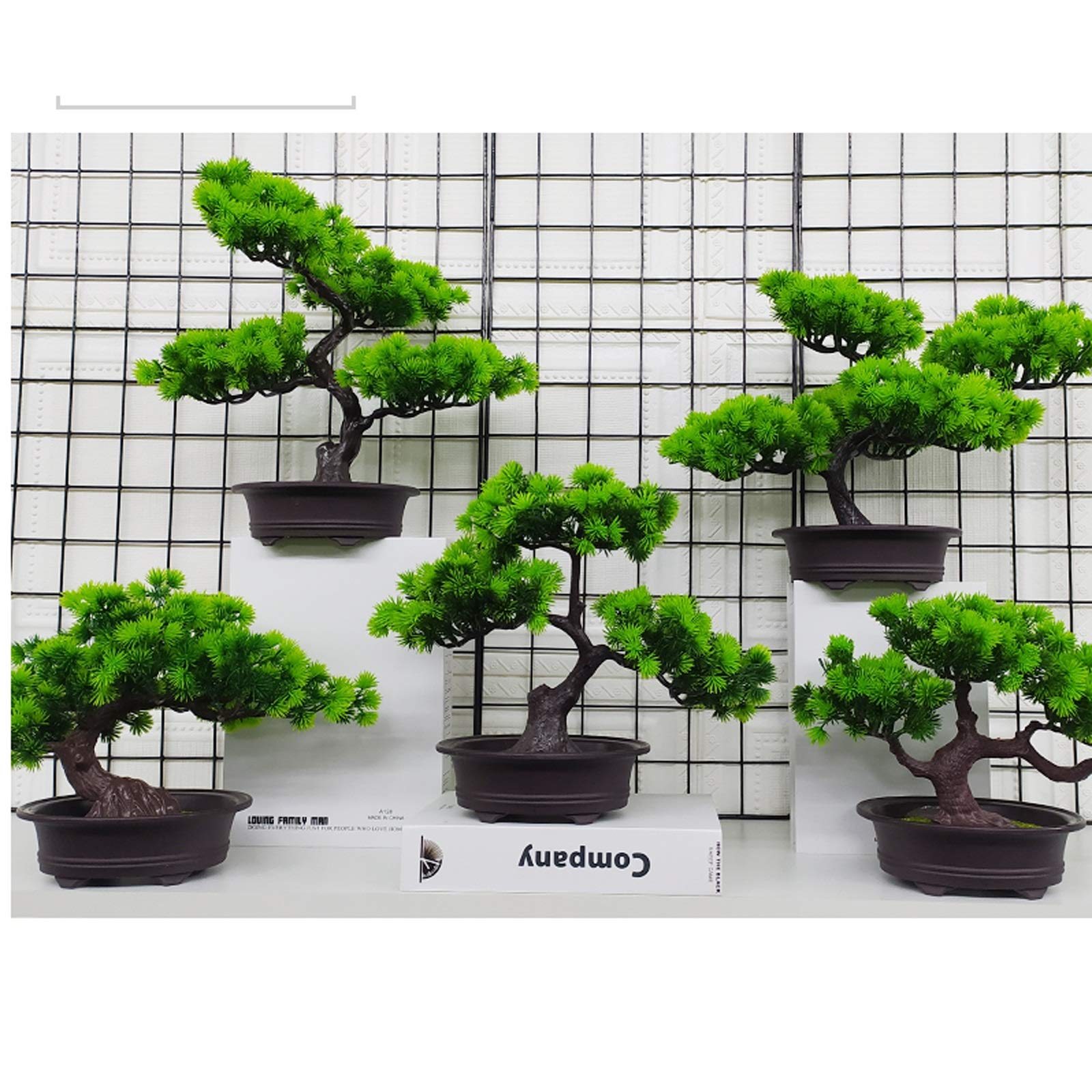 árbol falso Simulación Bonsai Pequeños Adornos Pequeños árboles Potted Plantas Verdes Bienvenido Pine Pine Plastic Flores Artificiales Decoración Interior Decoración Artesanía Regalos Plantas Artifici