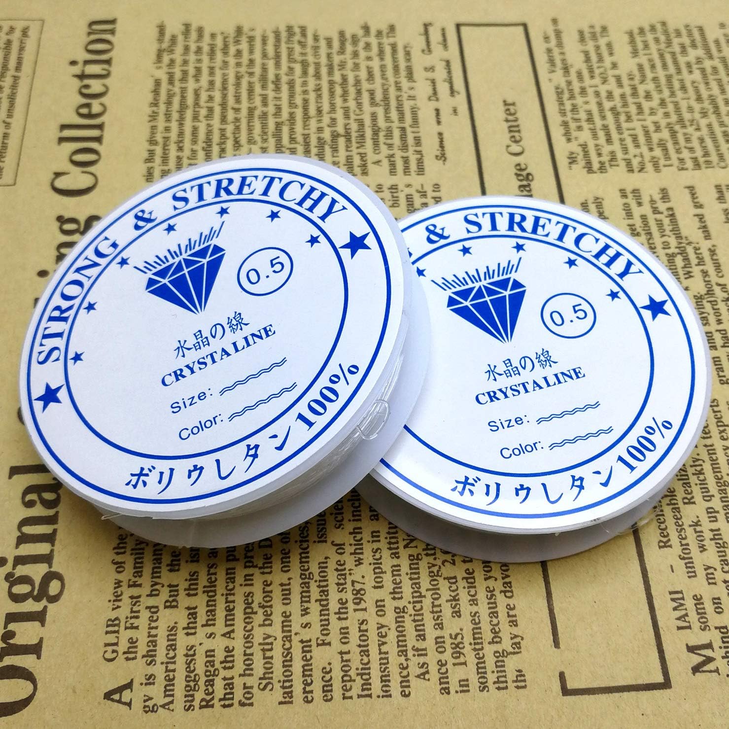 Amaney 0.5mm Elastic String, Stretchy Bracelet String Crystal String Bead Cord for Bracelet, Beading and Jewelry Making White - Image 6