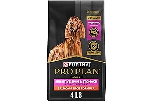 Purina Pro Plan Sensitive Skin and Stomach Salmon and Rice Puppy Food, 4 lb. Bag