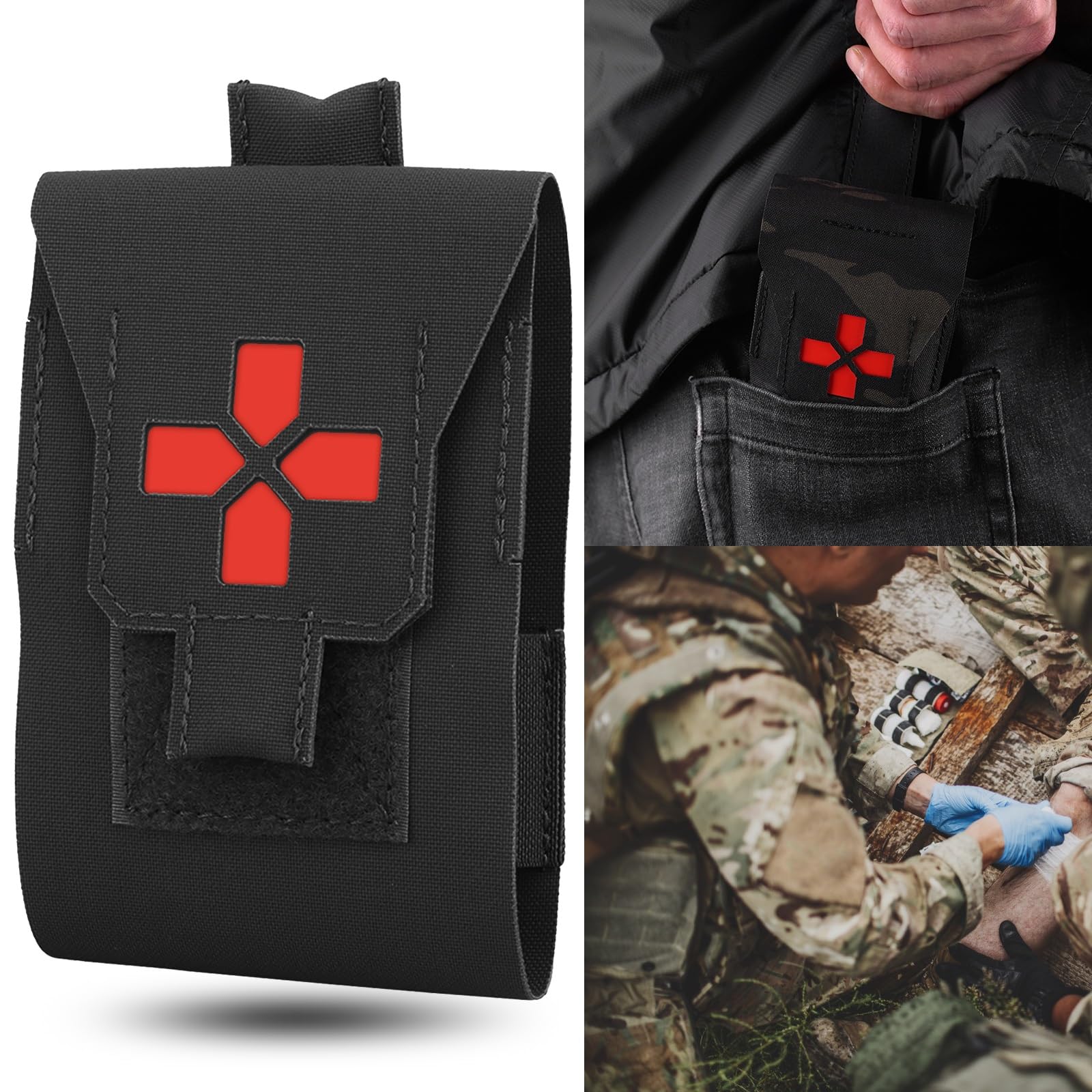 Buy WTZWY Compact Individual First Aid Kit Pouch, Nano Portable Quick