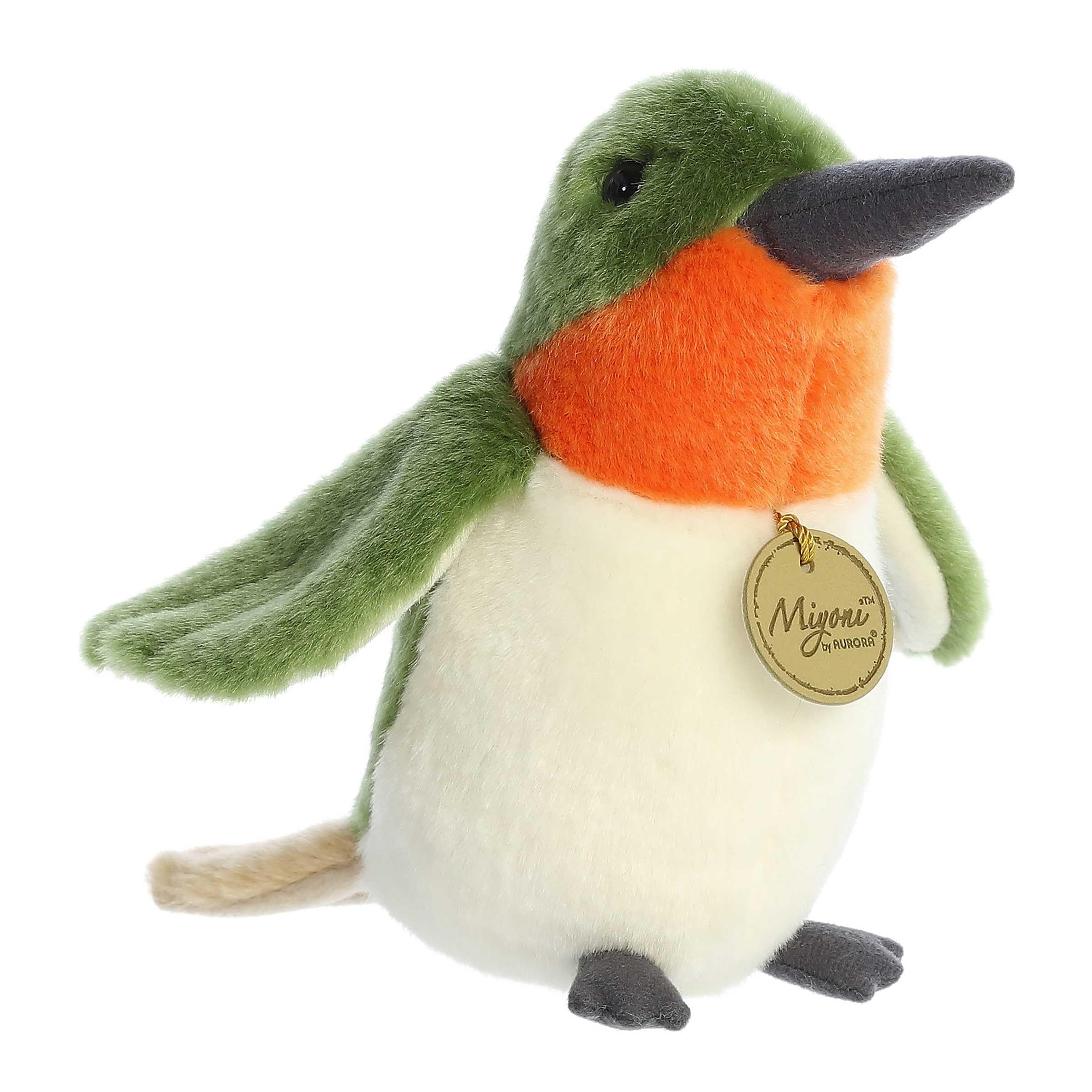 Aurora(r) Adorable Miyoni(r) Ruby-Throated Hummingbird Stuffed Animal - Lifelike Detail - Cherished Companionship - Green 9 Inches - Image 3