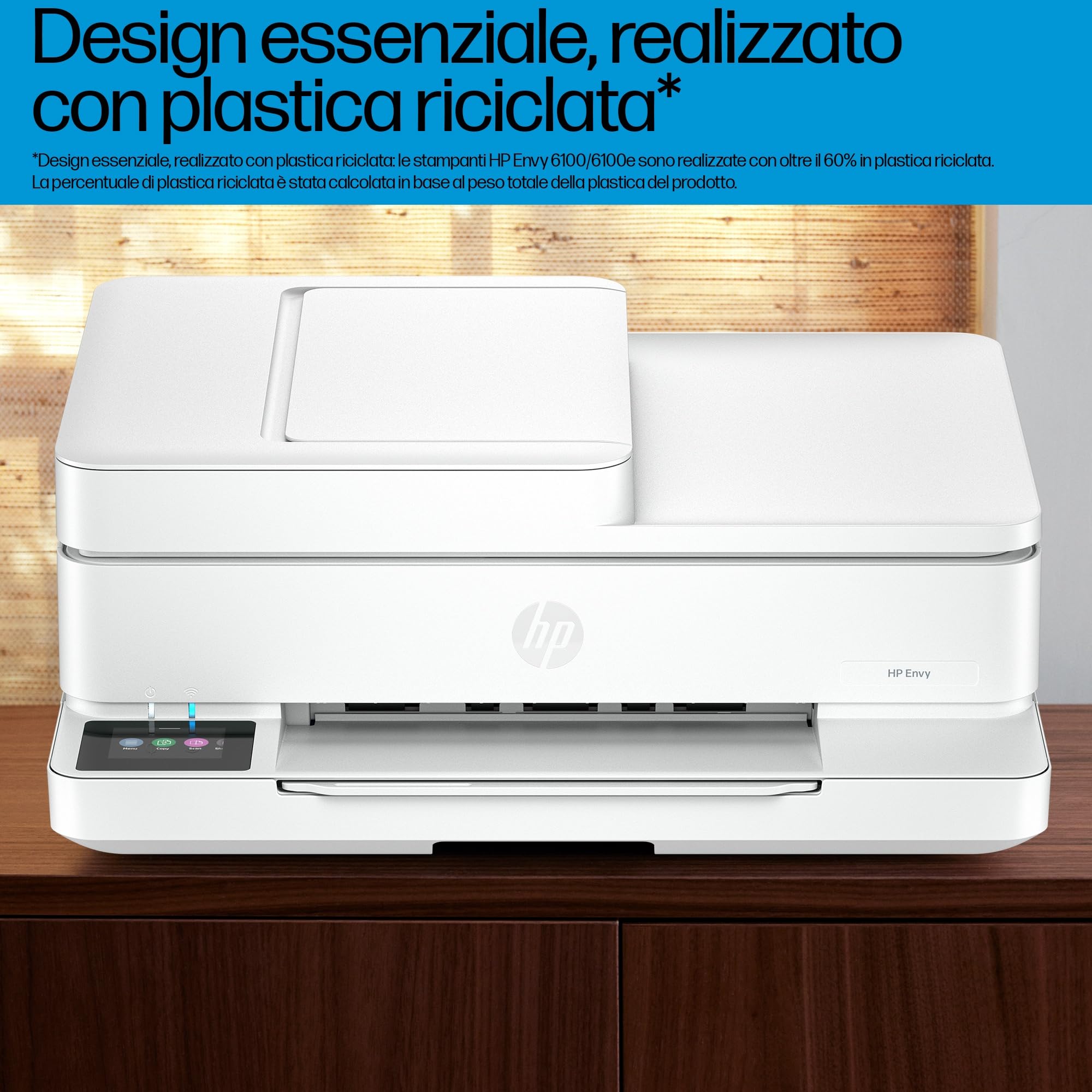 HP Envy 6530e 714P1B, Stampante Multifunzione a Getto d'Inchiostro A4 a Colori, Stampa Fronte e Retro Automatica, Fino a 10 ppm, Wi-Fi, ADF, Fax, 3 Mesi di Inchiostro Instant Ink Inclusi, Bianca