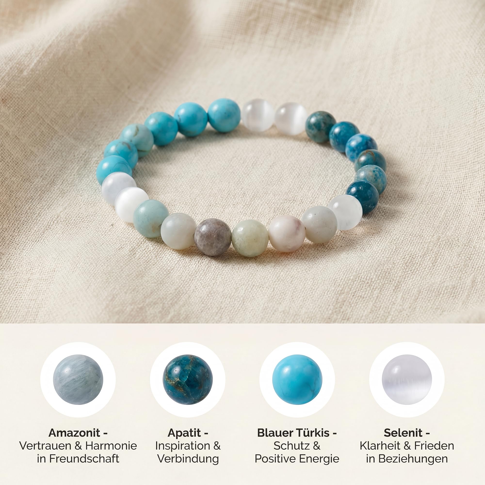 Bivei Beste Freund Kristall Perlenarmband Geschenk – Ansicht 3