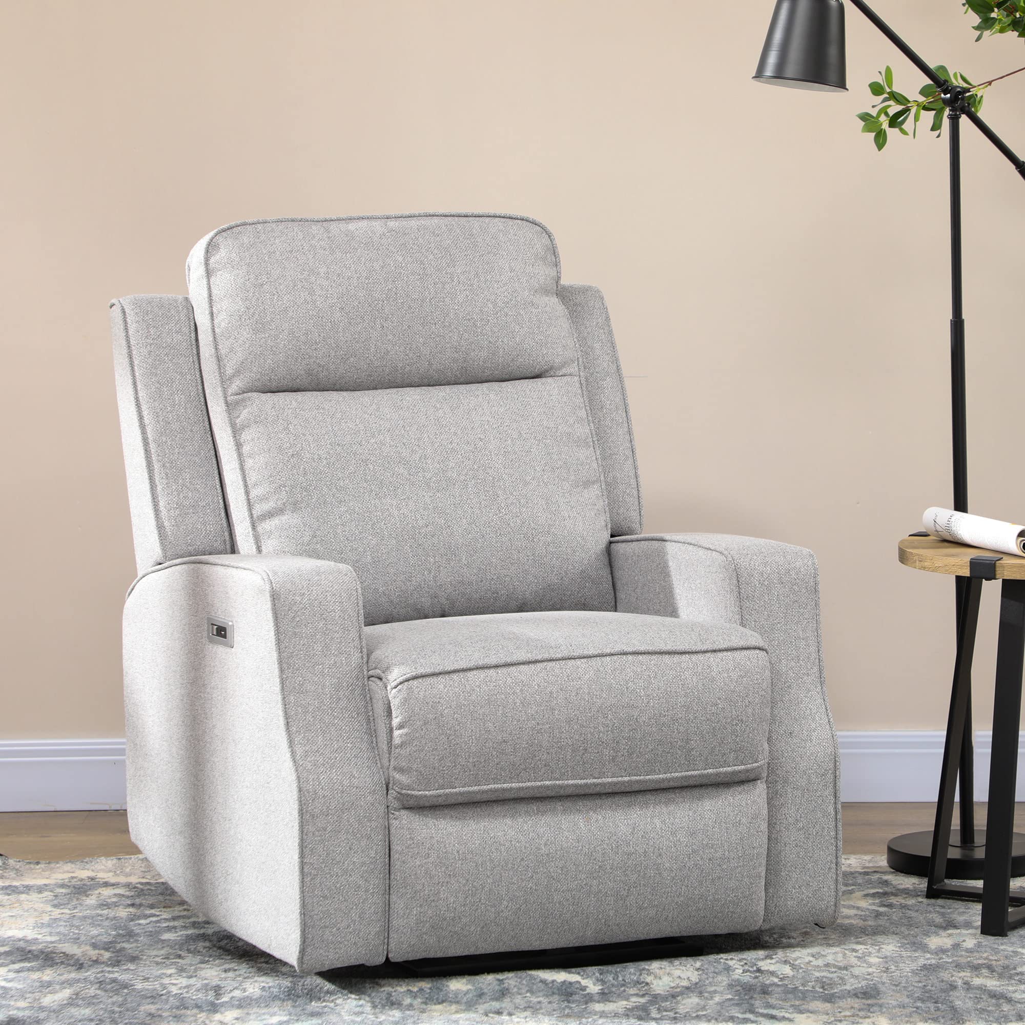 Electric Power Recliner, Wall Hugger Armchair with USB Charging