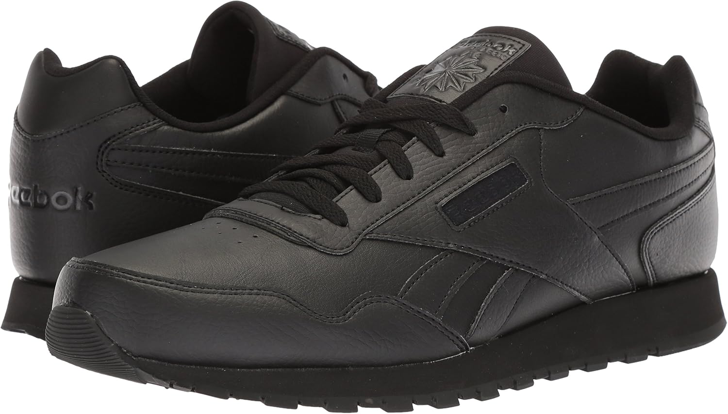 Reebok womens Classic Harman Run Sneaker, Black/Black, 6.5 US