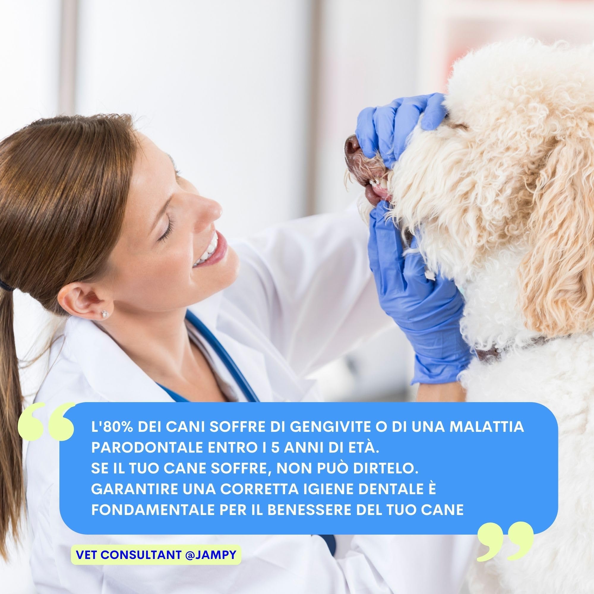 JAMPY Kiss Me Dentifricio Spray Per Cani 100 ml Anti-Alitosi Tartaro Placca