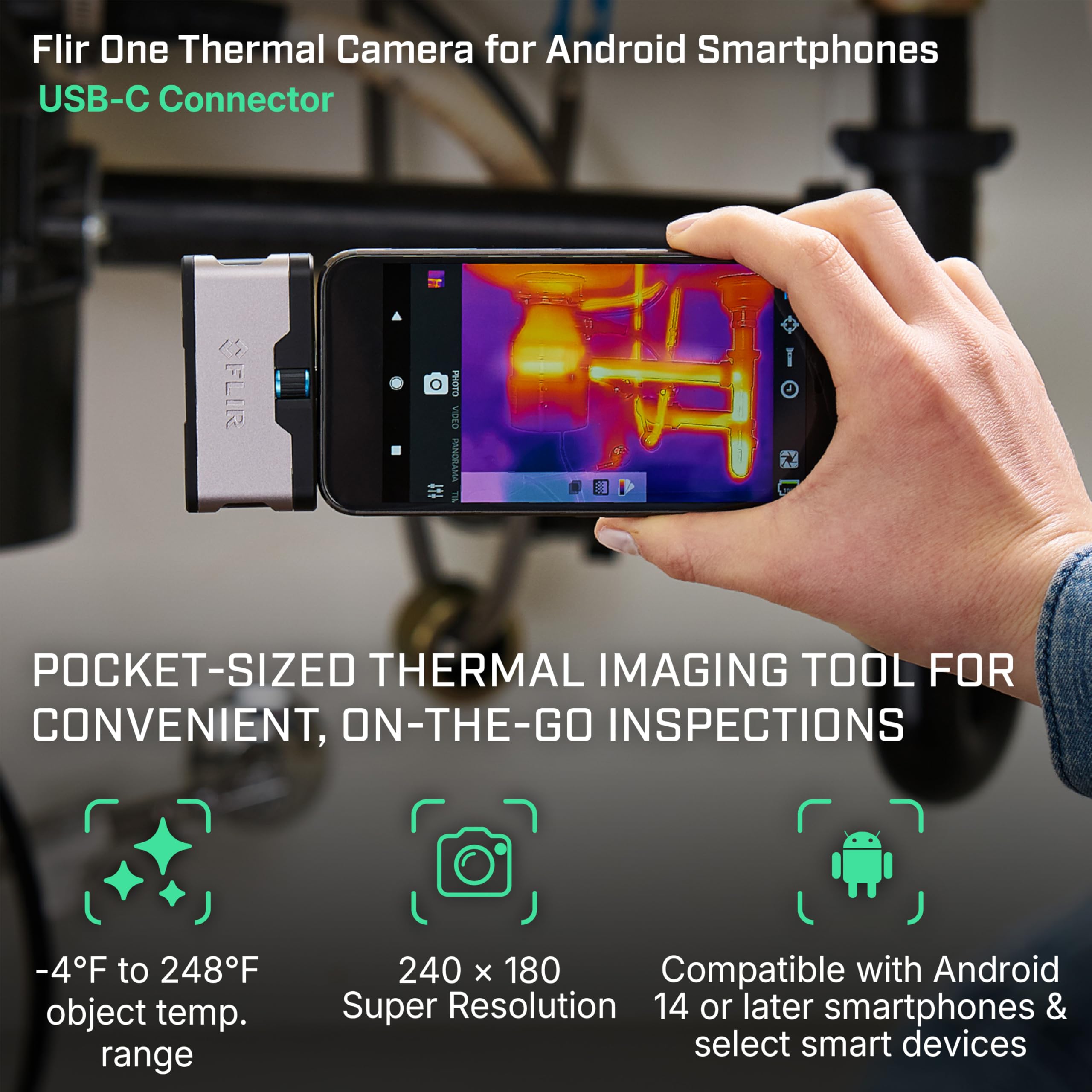 Amazon.co.jp: Flir One サーモグラフィカメラ Android USB-C 240x180