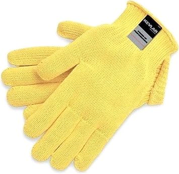 G & F Products 1678M Yellow Medium Cut Resistant Kevlar Knit Work Gloves