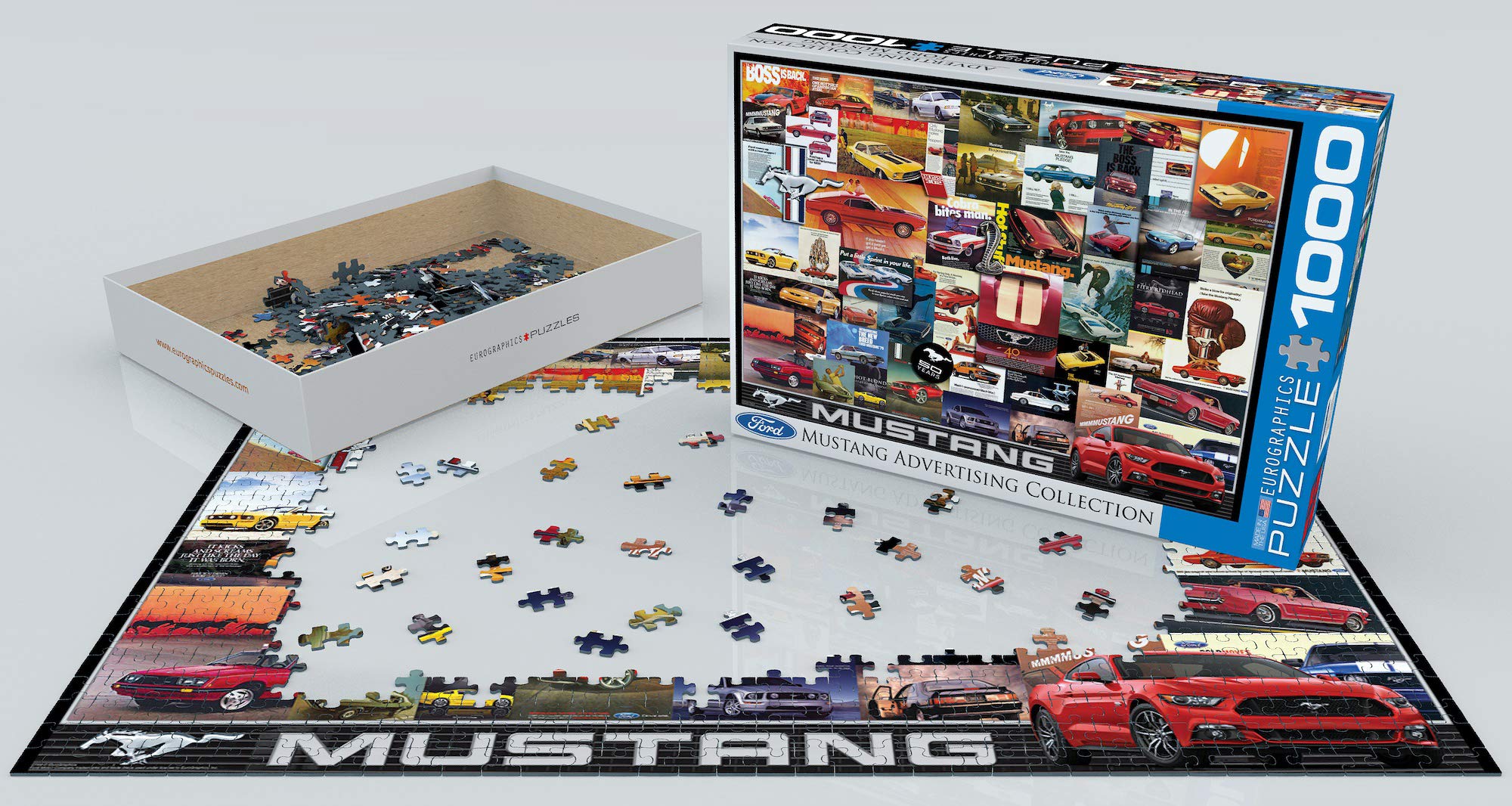 Amazon.com: EuroGraphics Ford Mustang Vintage Ads Jigsaw Puzzle